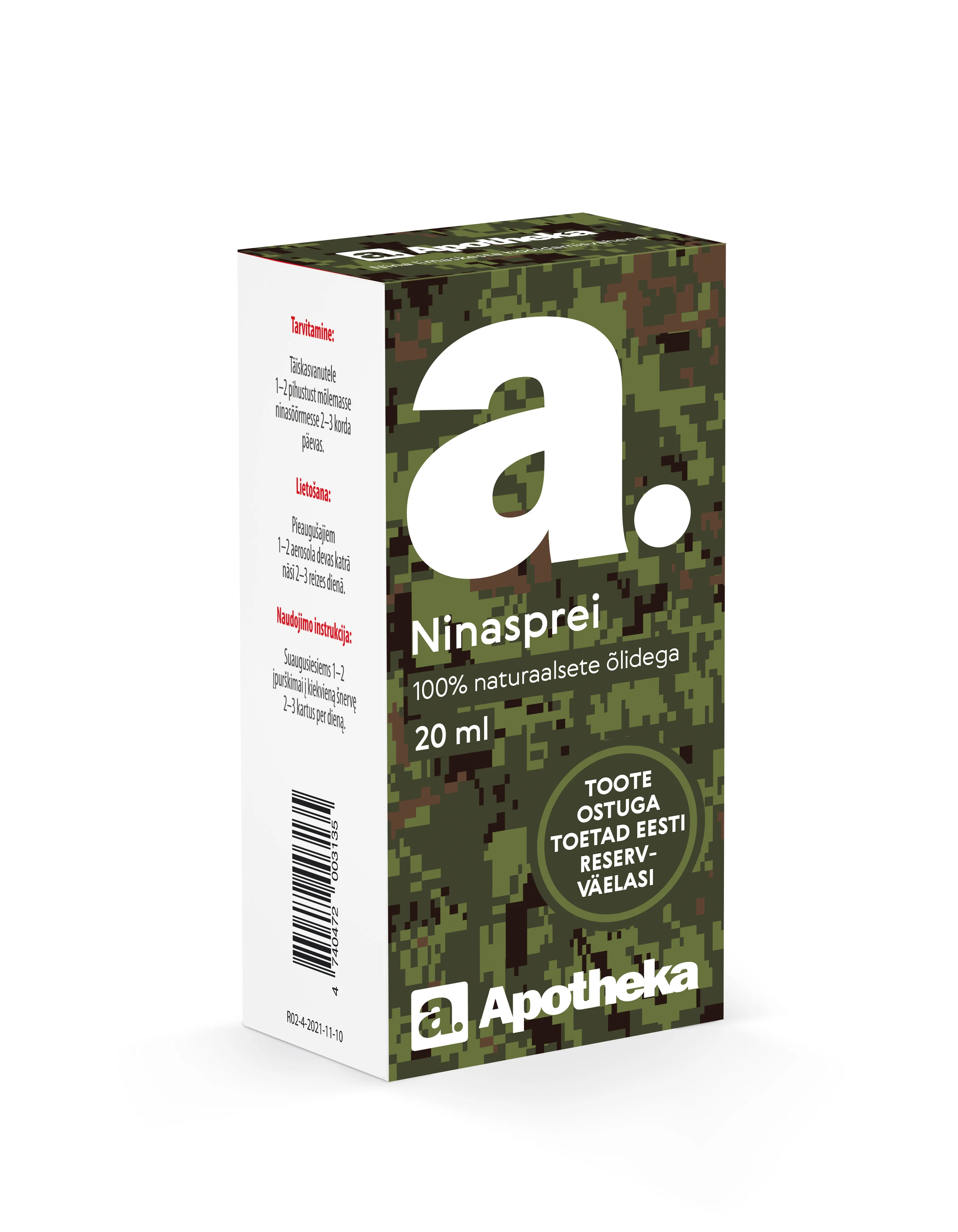 A. NINASPREI EETERLIKE ÕLIDEGA 20ML - Tootepilt 