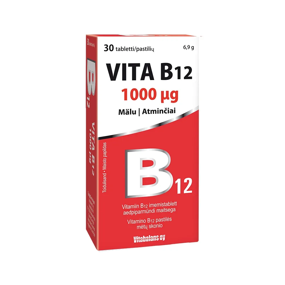 VITA B12 IMEMISTBL 1000MCG N30 - Tootepilt 