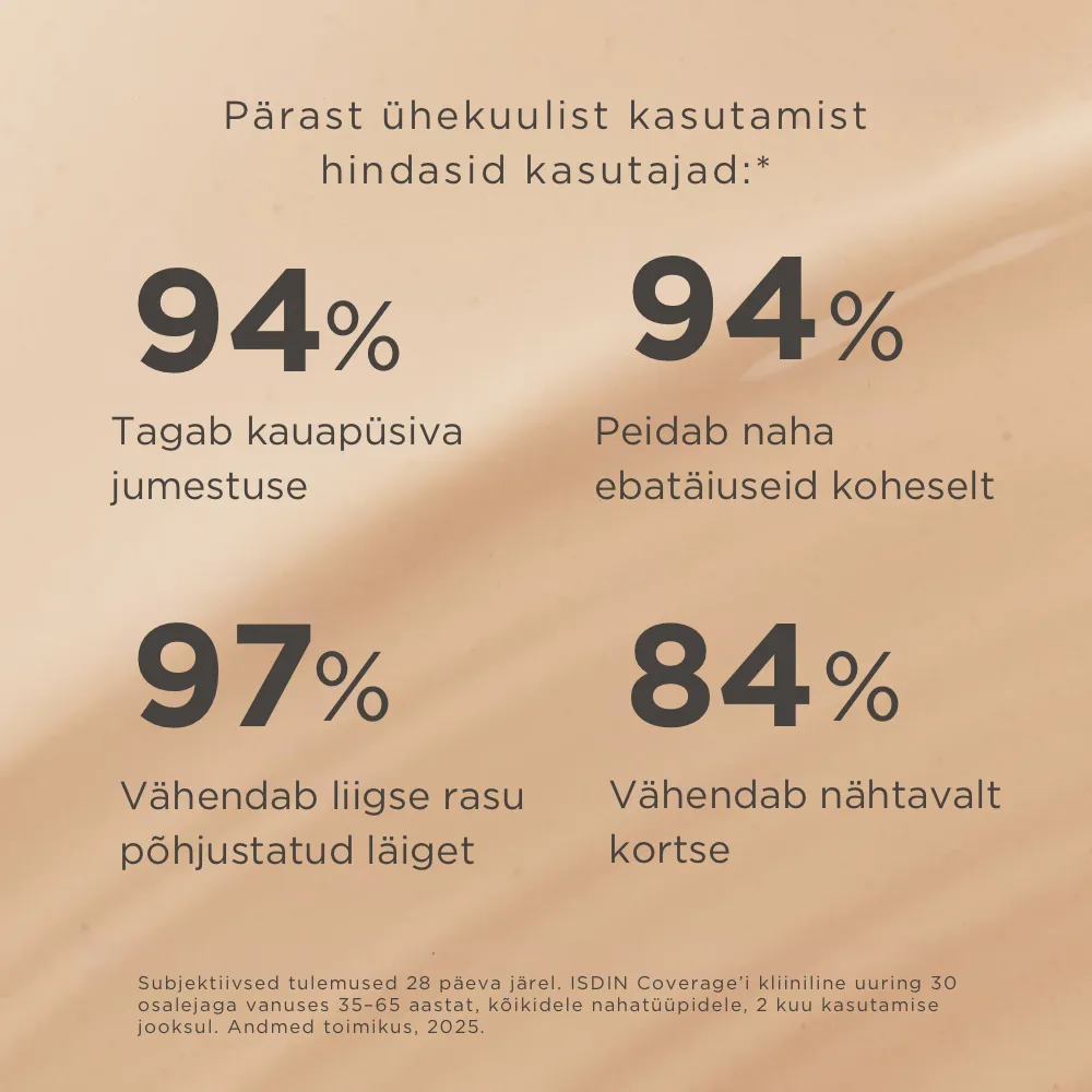 ISDIN JUMESTUSKREEM COVERAGE SPF50+ 30G 1.0 PEARL - Tootepilt 7