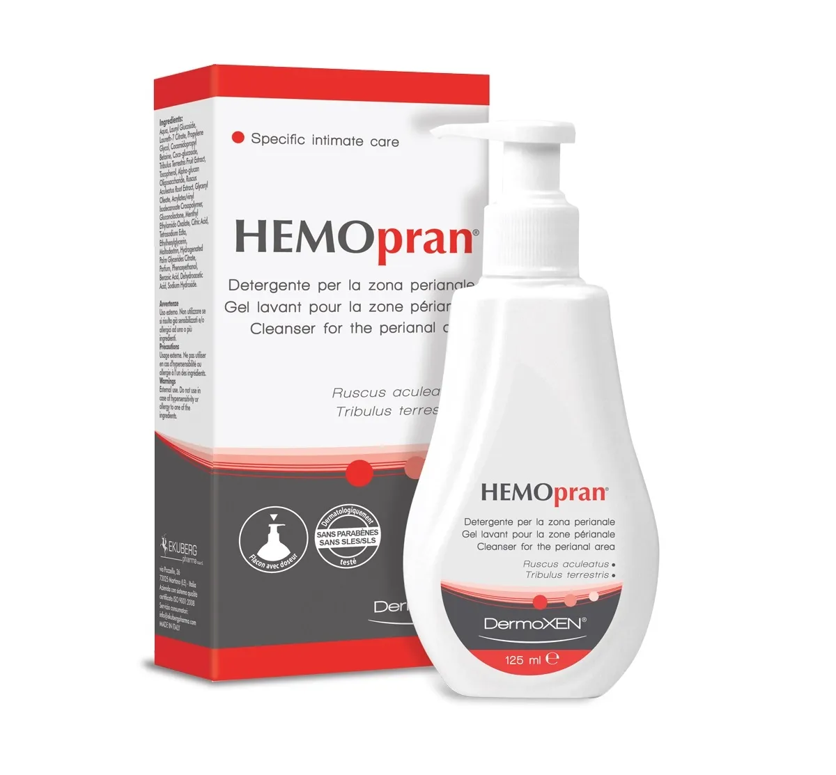 DERMOXEN HEMOPRAN PERIANAALPIIRKONNA PUHASTUSGEEL 125ML - Tootepilt 