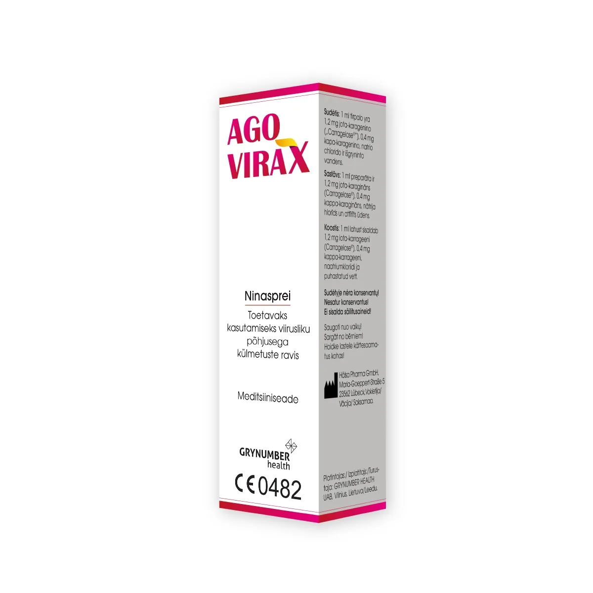 AGOVIRAX NASAL SPREI 20ML - Tootepilt 