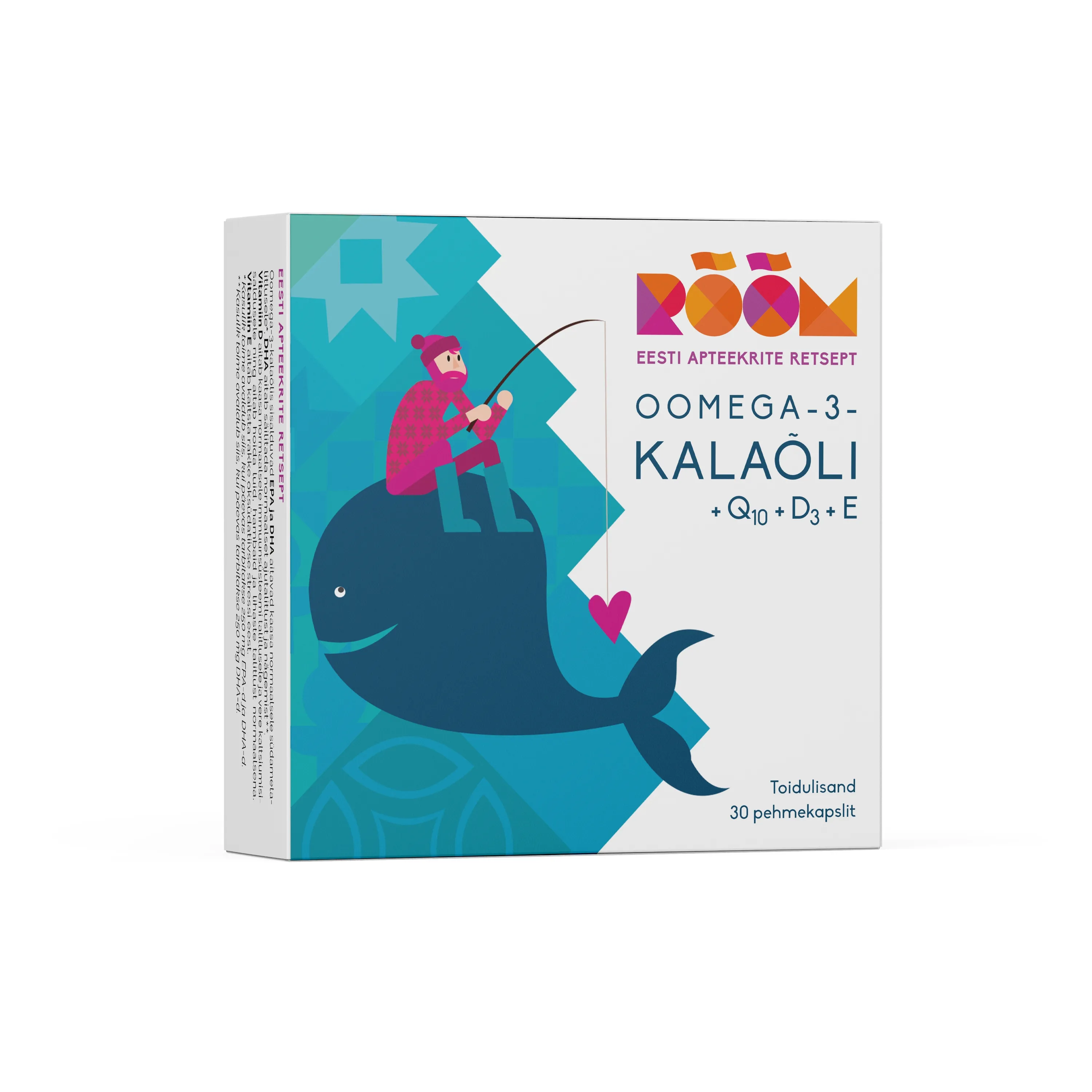 RÕÕM OOMEGA-3-KALAÕLI + Q10 + D3 + E KAPSLID N30 - Tootepilt 