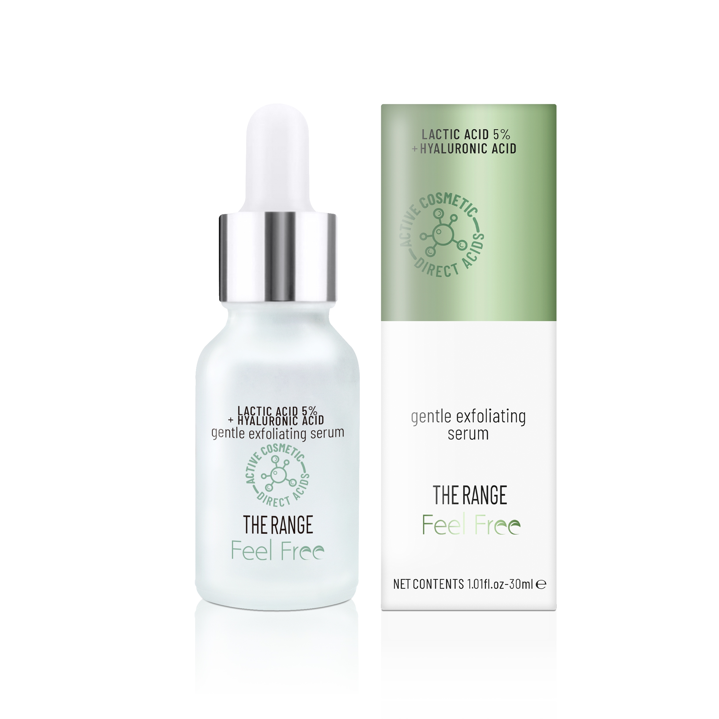 FEEL FREE THE RANGE SEERUM HÜALUROONHAPPE JA PIIMHAPPEGA KOORIV 30ML - Tootepilt 