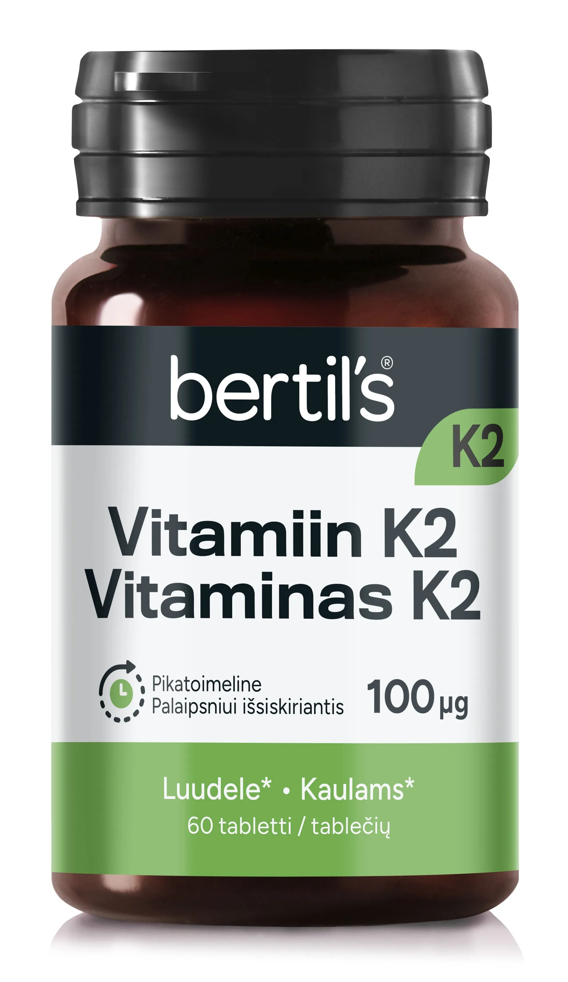 BERTILS VITAMIIN K2 100 MCG N60 - Tootepilt 
