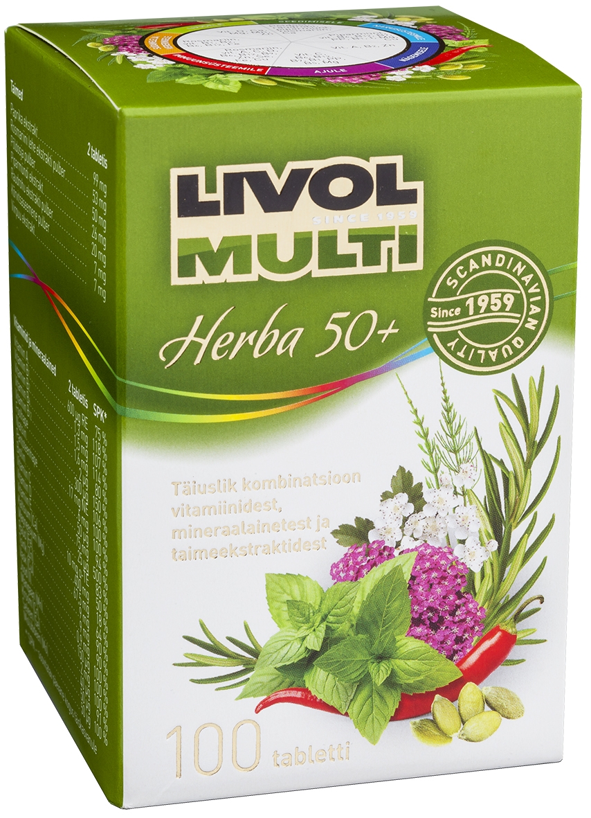 LIVOL MULTI HERBA 50+ TBL N100 - Tootepilt 