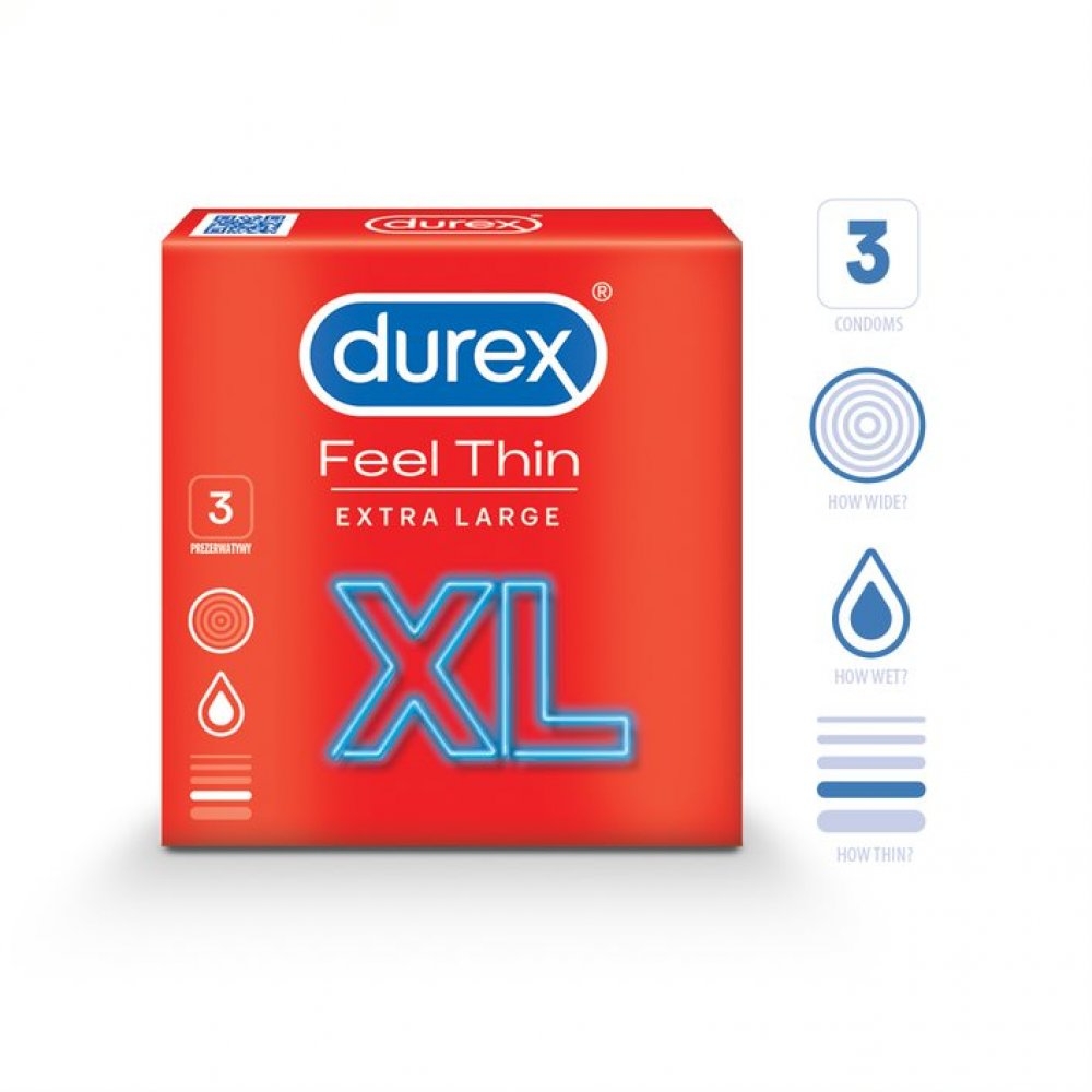 DUREX KONDOOMID FEEL THIN XL N3 - Tootepilt 