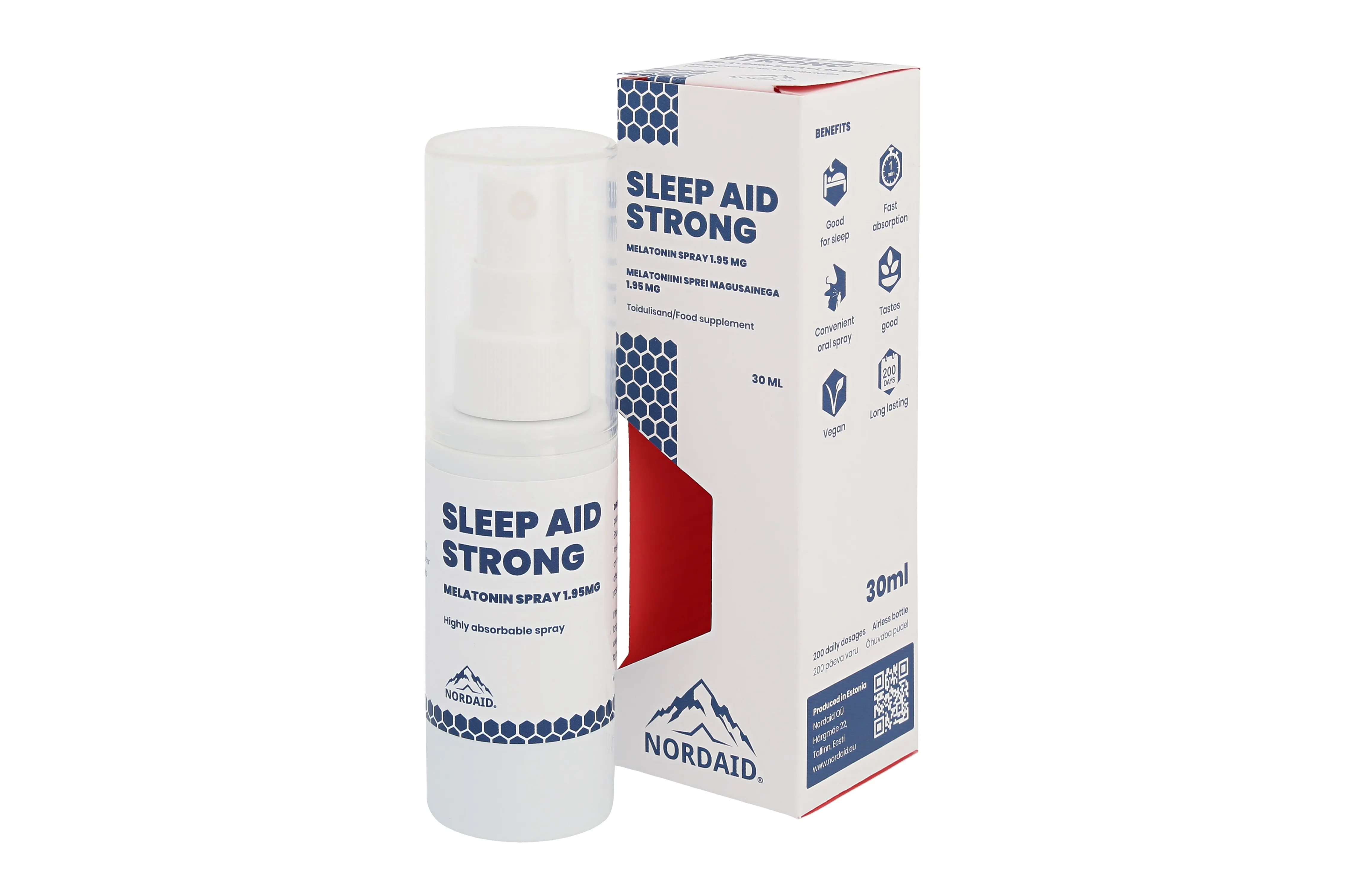 NORDAID SLEEP AID STRONG MELATONIIN 1,95MG 30ML - Tootepilt 