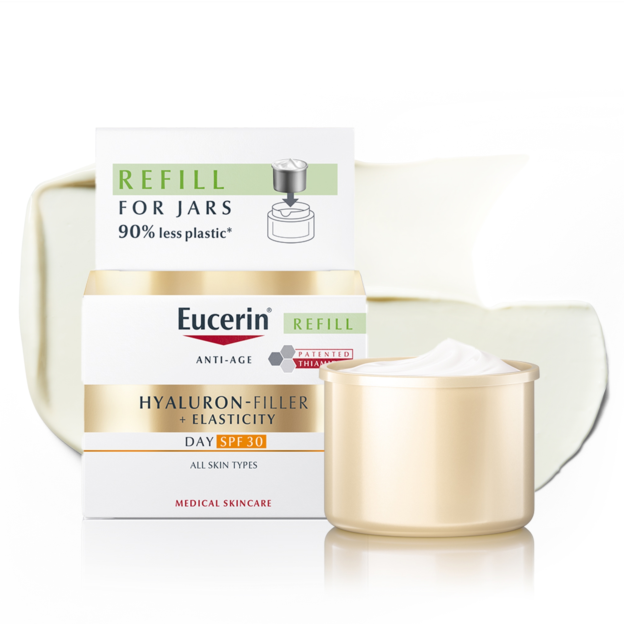 EUCERIN HYALURON FILLER+ELASTICITY PÄEVAKREEM 50ML TÄITEPAKK - Tootepilt 