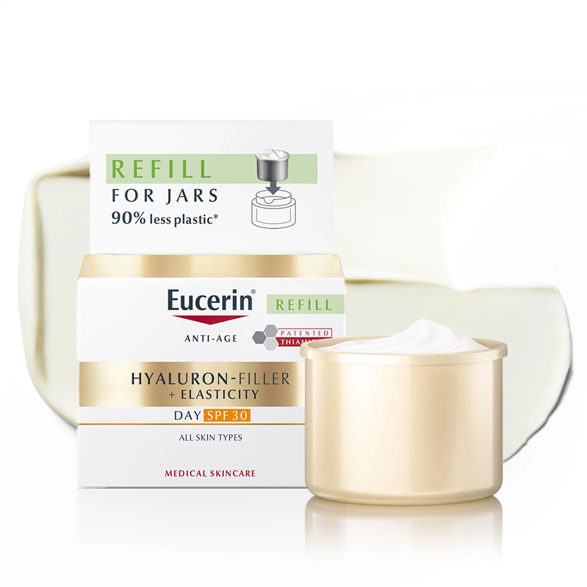 EUCERIN HYALURON FILLER+ELASTICITY PÄEVAKREEM 50ML TÄITEPAKK - Tootepilt 