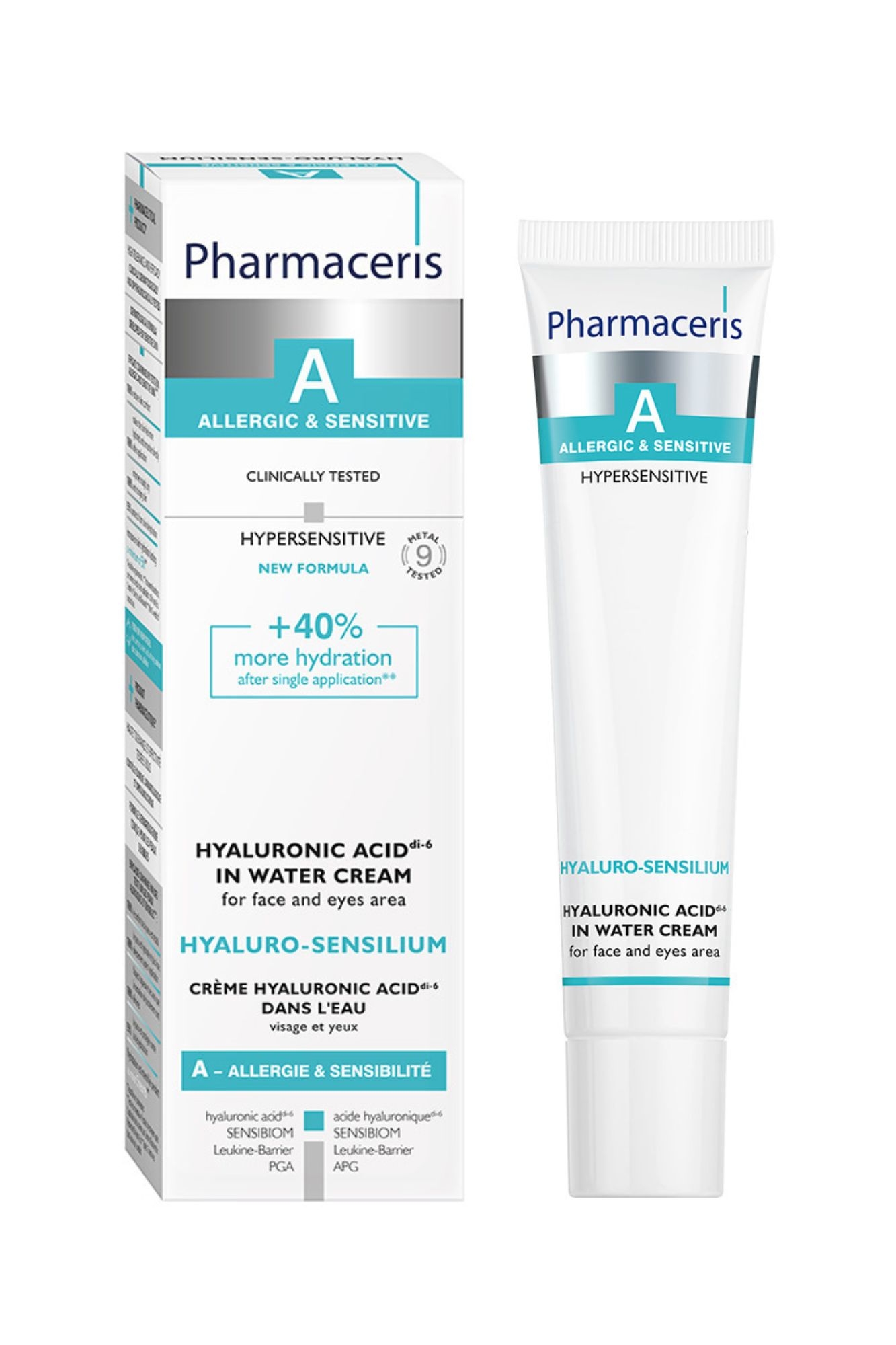PHARMACERIS A HYALURO-SENSILIUM NÄOKREEM VEEPÕHINE 40ML - Tootepilt 