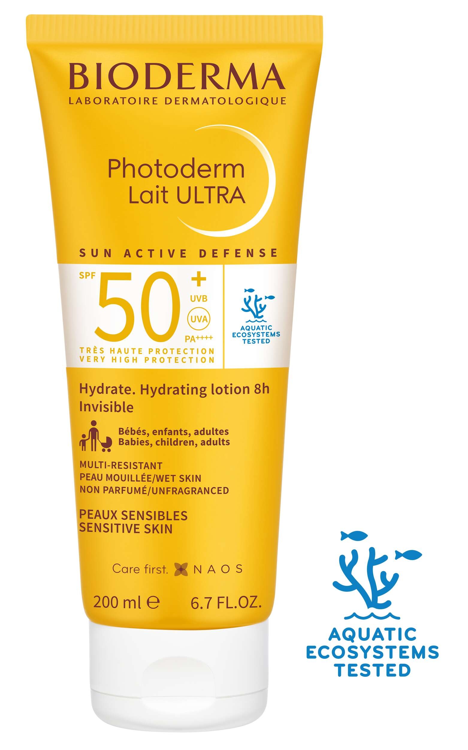 BIODERMA PHOTODERM LAIT ULTRA PÄIKESEKAITSEPIIM SPF50+ 200ML - Tootepilt 
