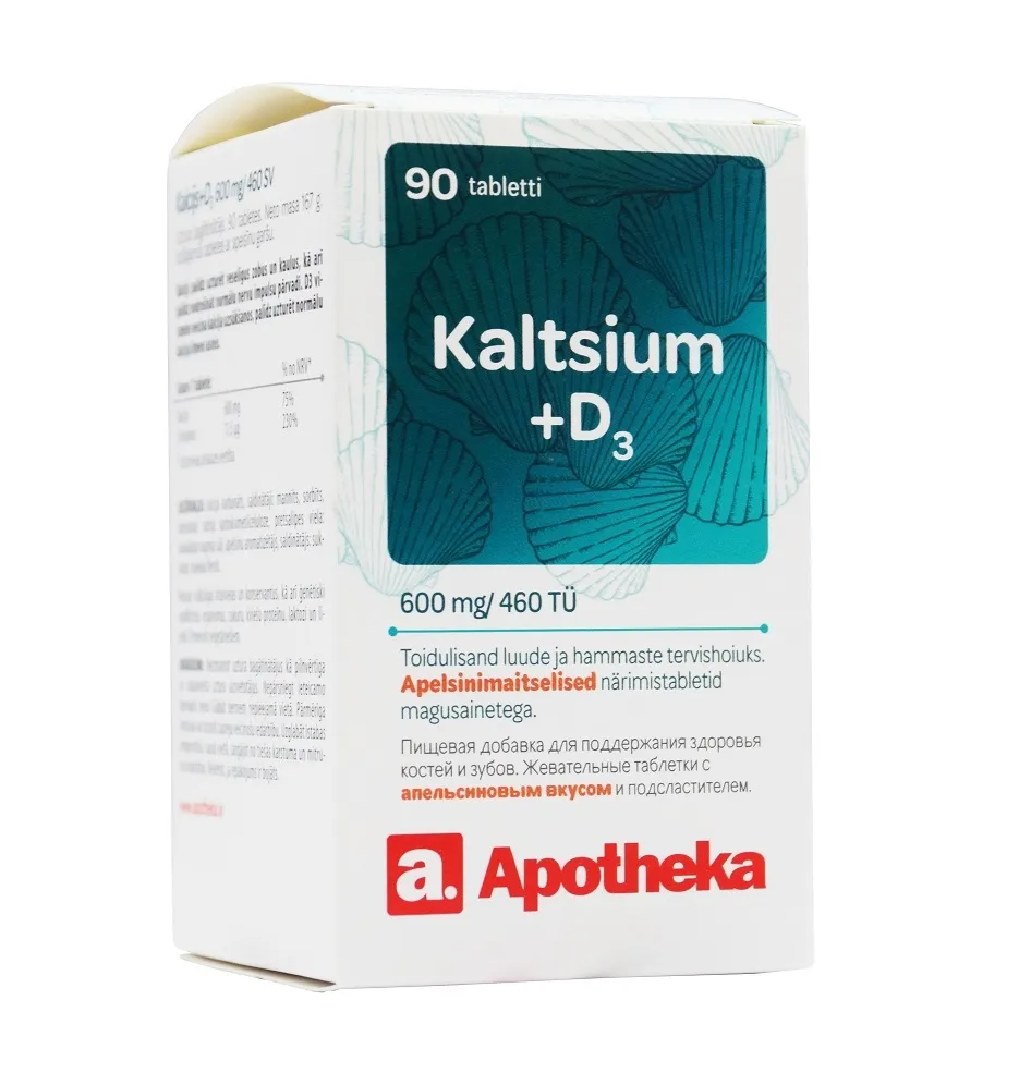 A. KALTSIUM+D3 600MG+460TÜ NÄRIMISTBL N90 (APELSIN) - Tootepilt 