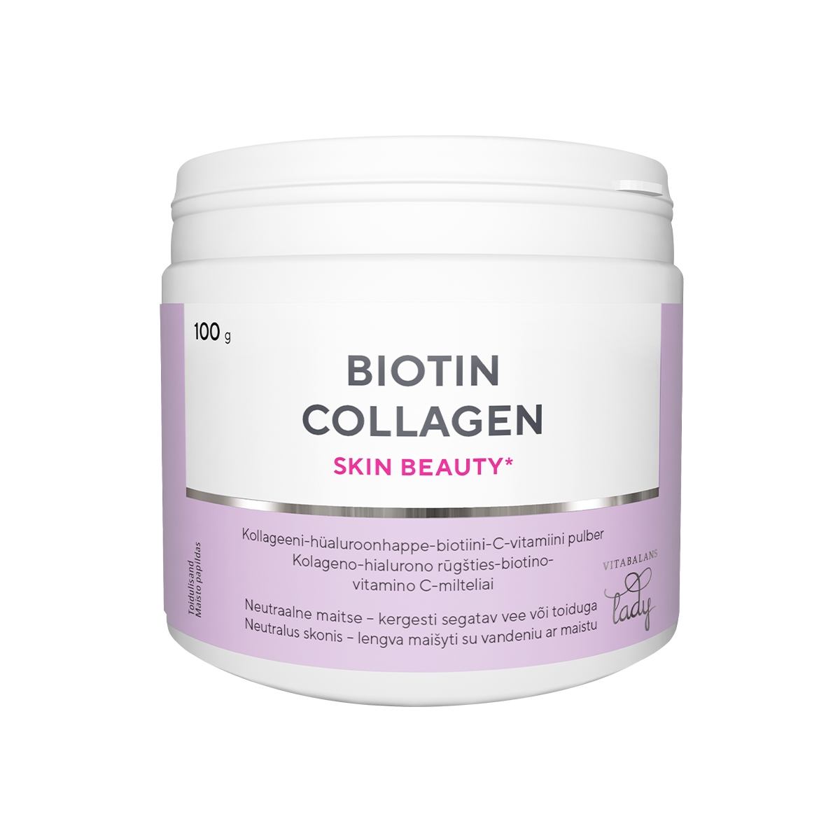 BIOTIIN COLLAGEN SKIN BEAUTY PULBER 100G - Tootepilt 2