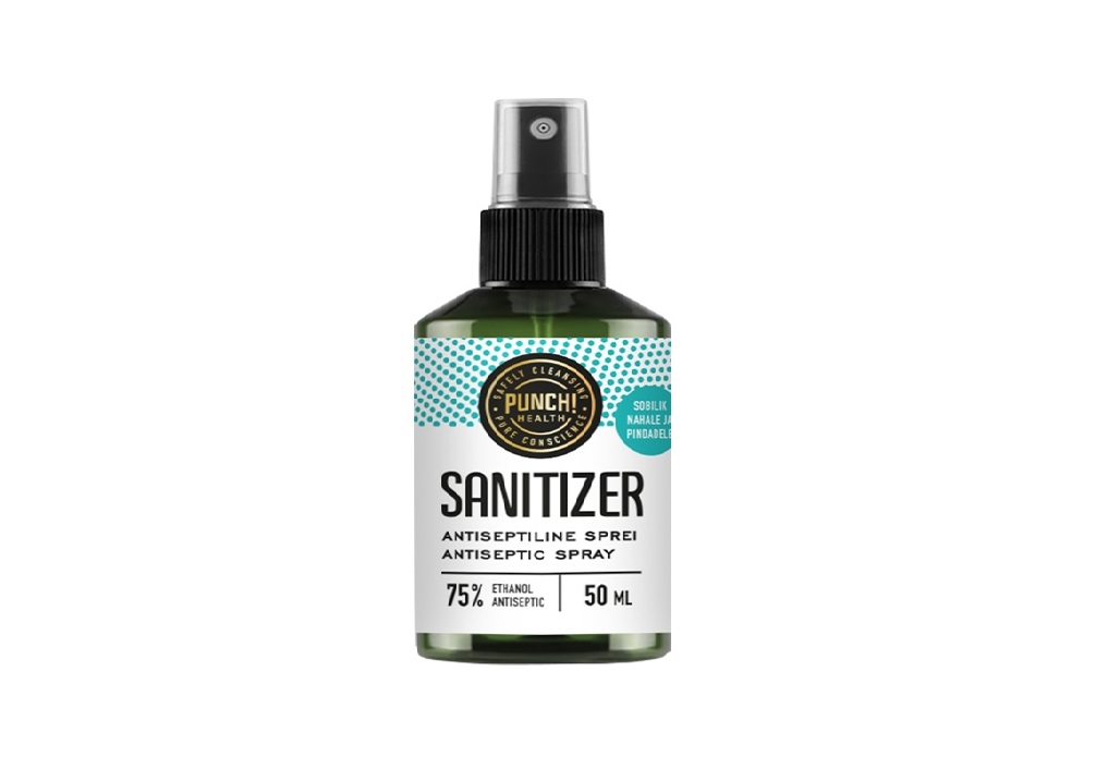 PUNCH SANITIZER KÄTE DESINFITSEERIMISVAHEND 50ML PIHUSTIGA - Tootepilt 