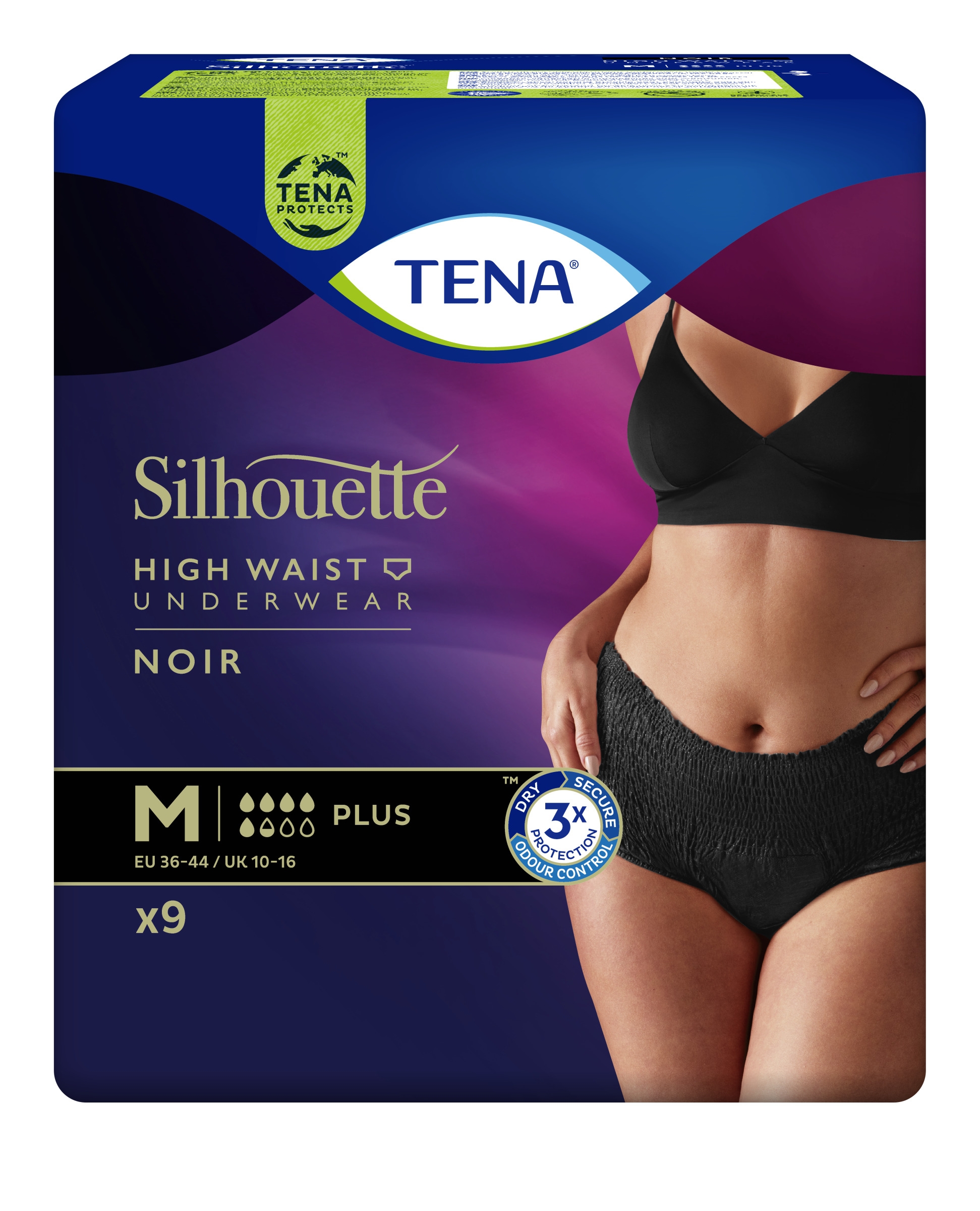 TENA SILHOUETTE NOIR PLUS PÜKSMÄHKMED M N9 - Tootepilt 