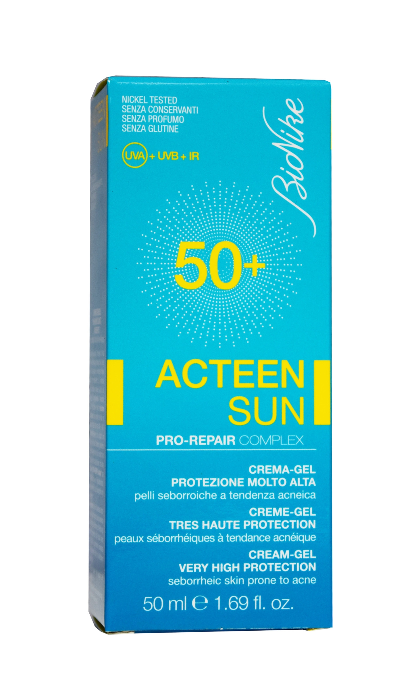 BIONIKE SUN ACTEEN PÄIKESEKAITSEKREEM-GEEL SPF50+ 50ML - Tootepilt 