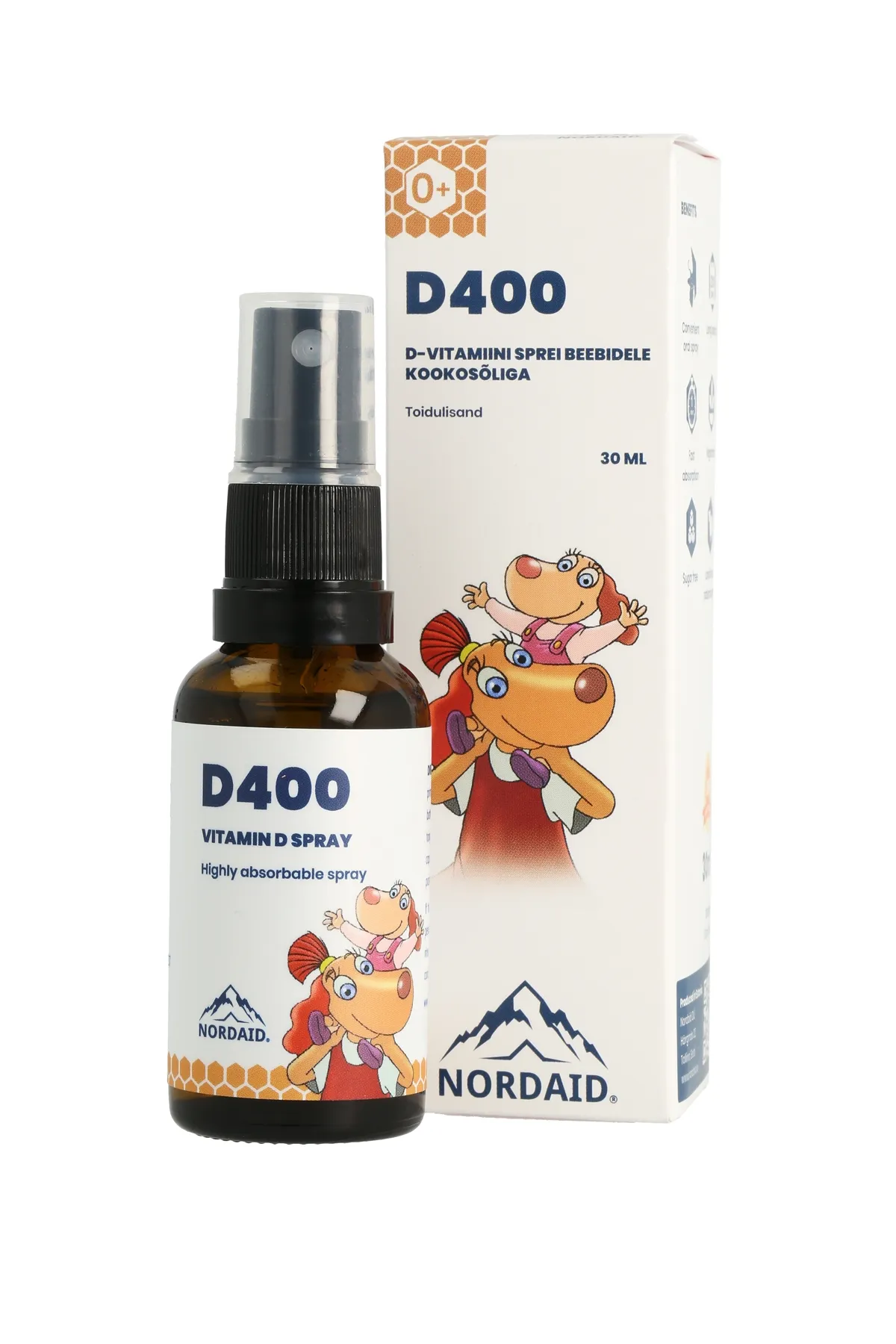 NORDAID D-VITAMIIN SUUKAUDNE SPREI BEEBIDELE 10MCG KOOKOSÕLIGA 30ML - Tootepilt 