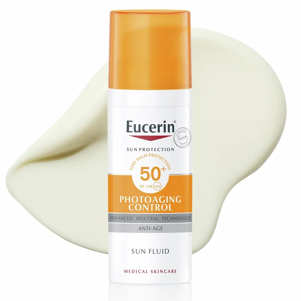 EUCERIN SUN PHOTOAGING PÄIKESEKAITSEEMULSIOON SPF50 50ML - Tootepilt 