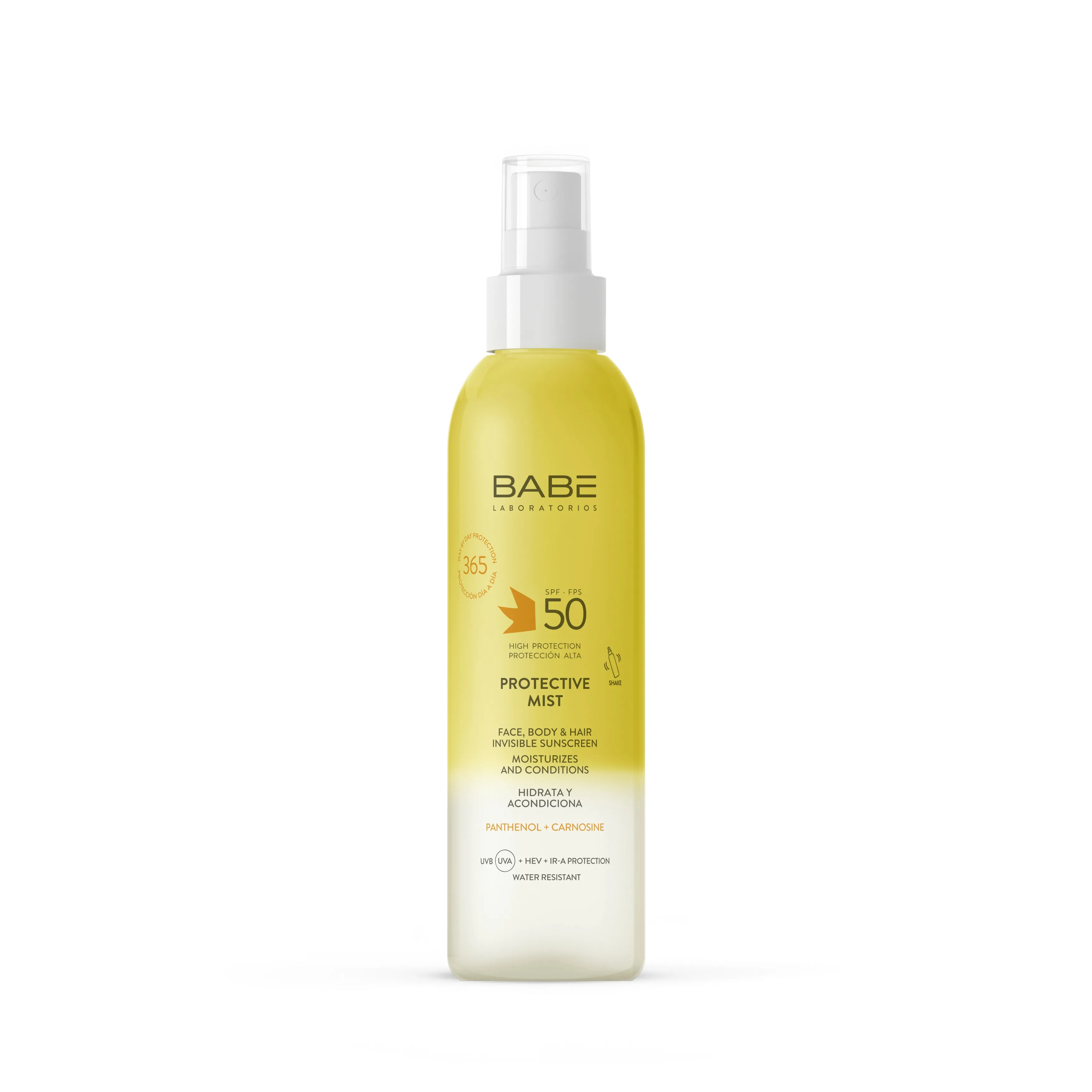 BABE PÄIKESEKAITSE SPREI NÄOLE, JUUSTELE, KEHALE SPF50 150ML - Tootepilt 1