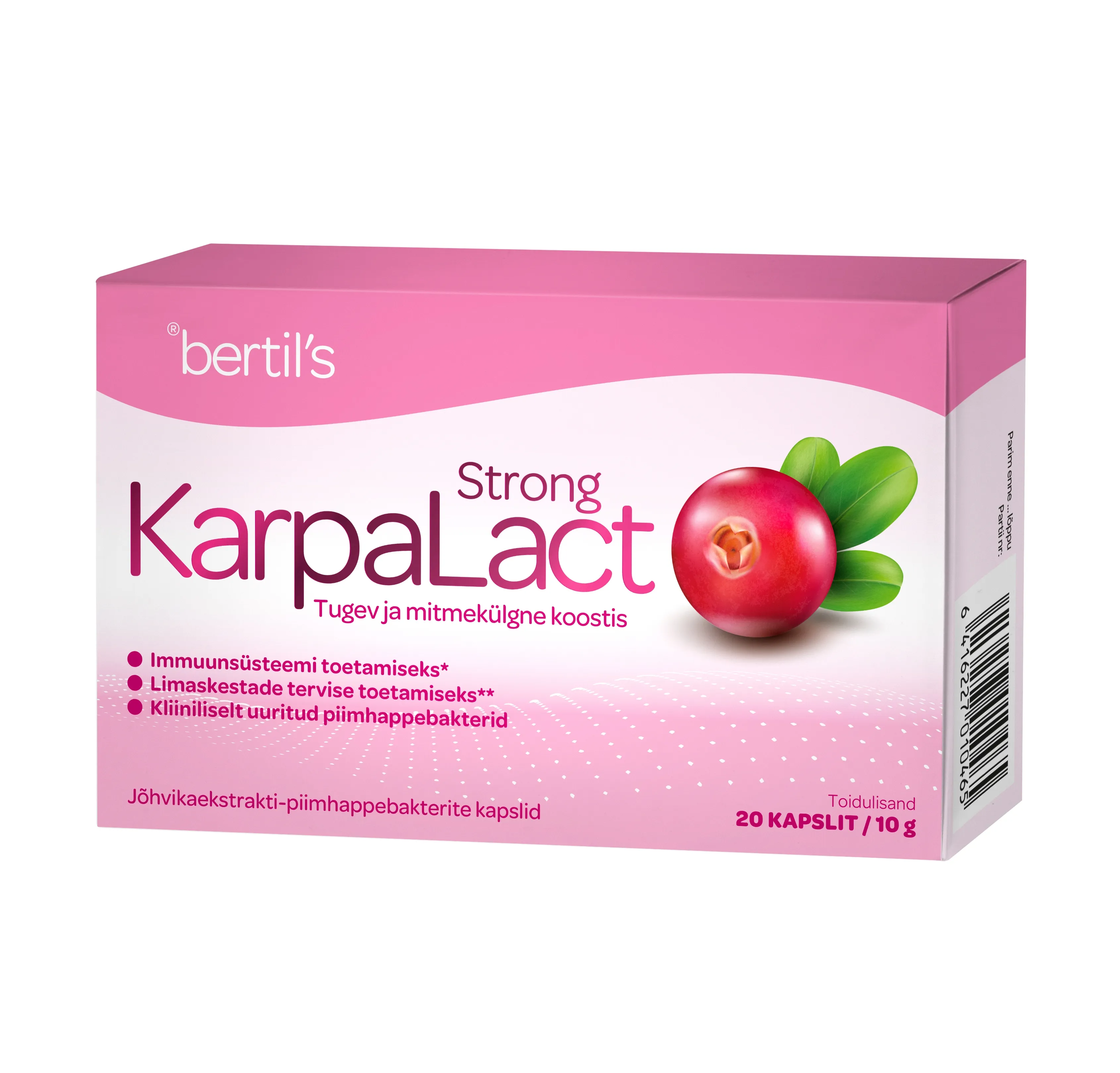 BERTILS KARPALACT STRONG KAPSLID N20 - Tootepilt 