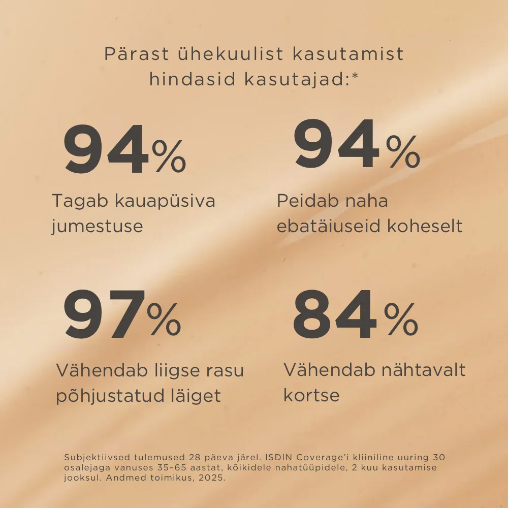 ISDIN JUMESTUSKREEM COVERAGE SPF50+ 30G 2.0 BEIGE - Tootepilt 7