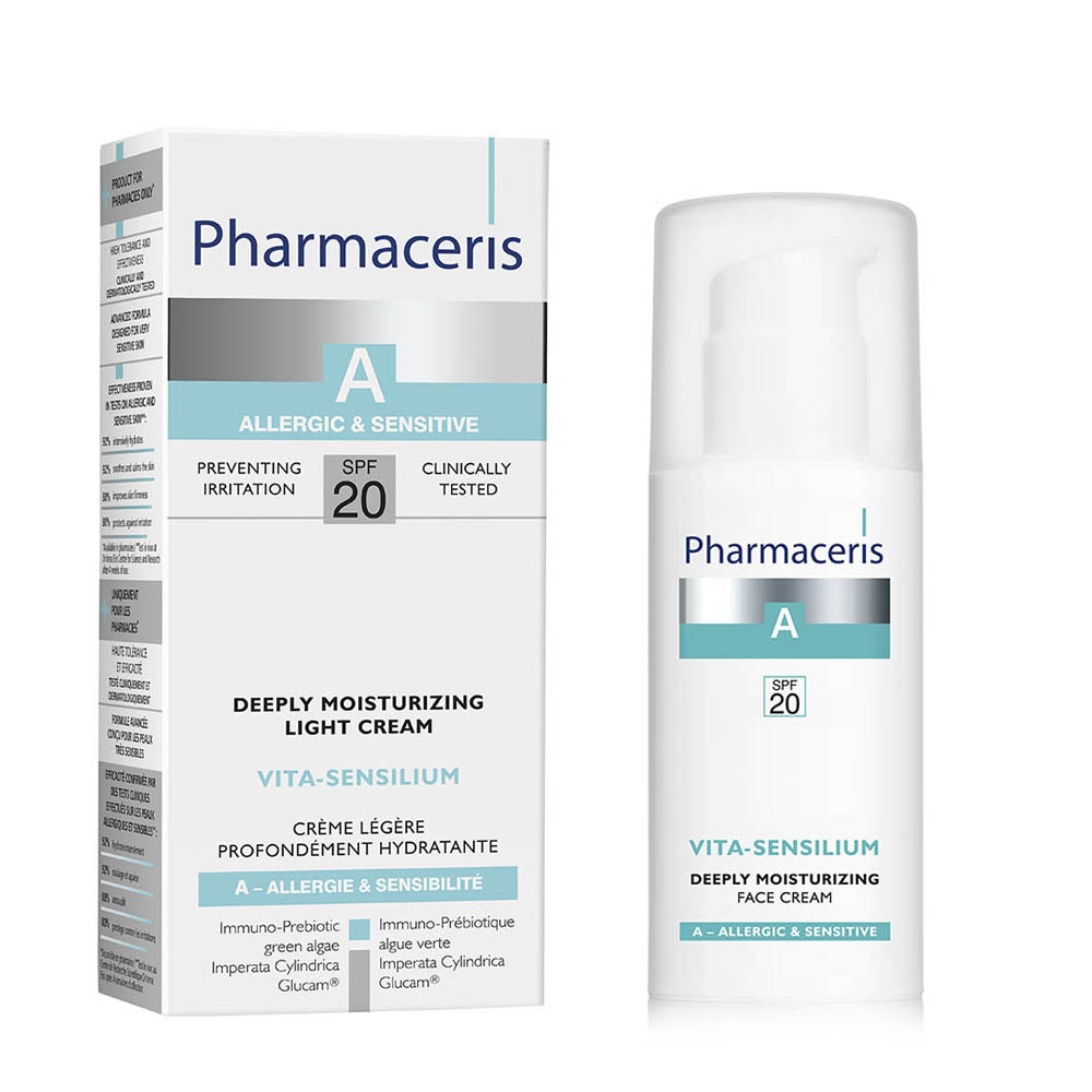 PHARMACERIS A VITA-SENSILIUM NÄOKREEM NIISUTAV SPF20 50ML - Tootepilt 