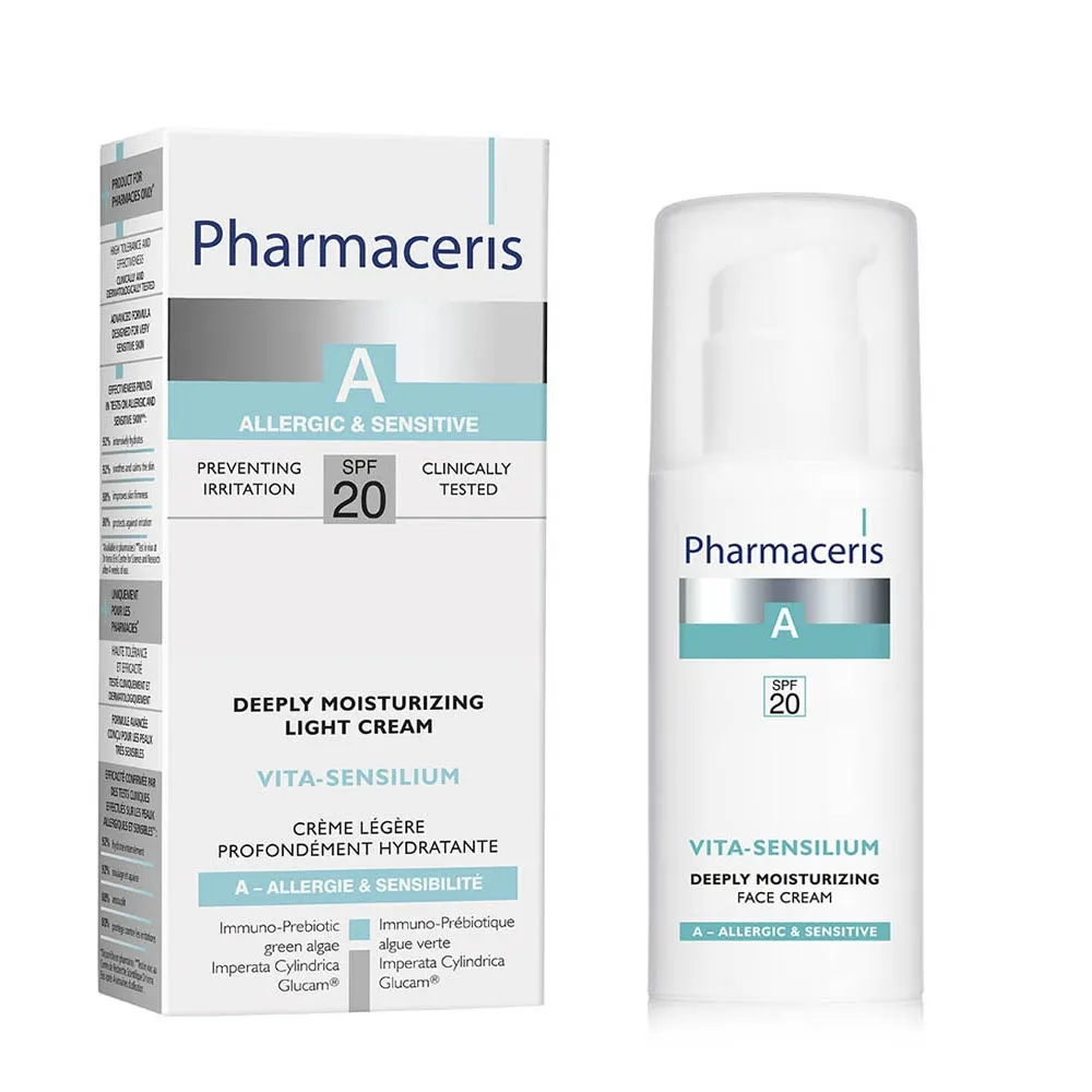 PHARMACERIS A VITA-SENSILIUM NÄOKREEM NIISUTAV SPF20 50ML - Tootepilt 