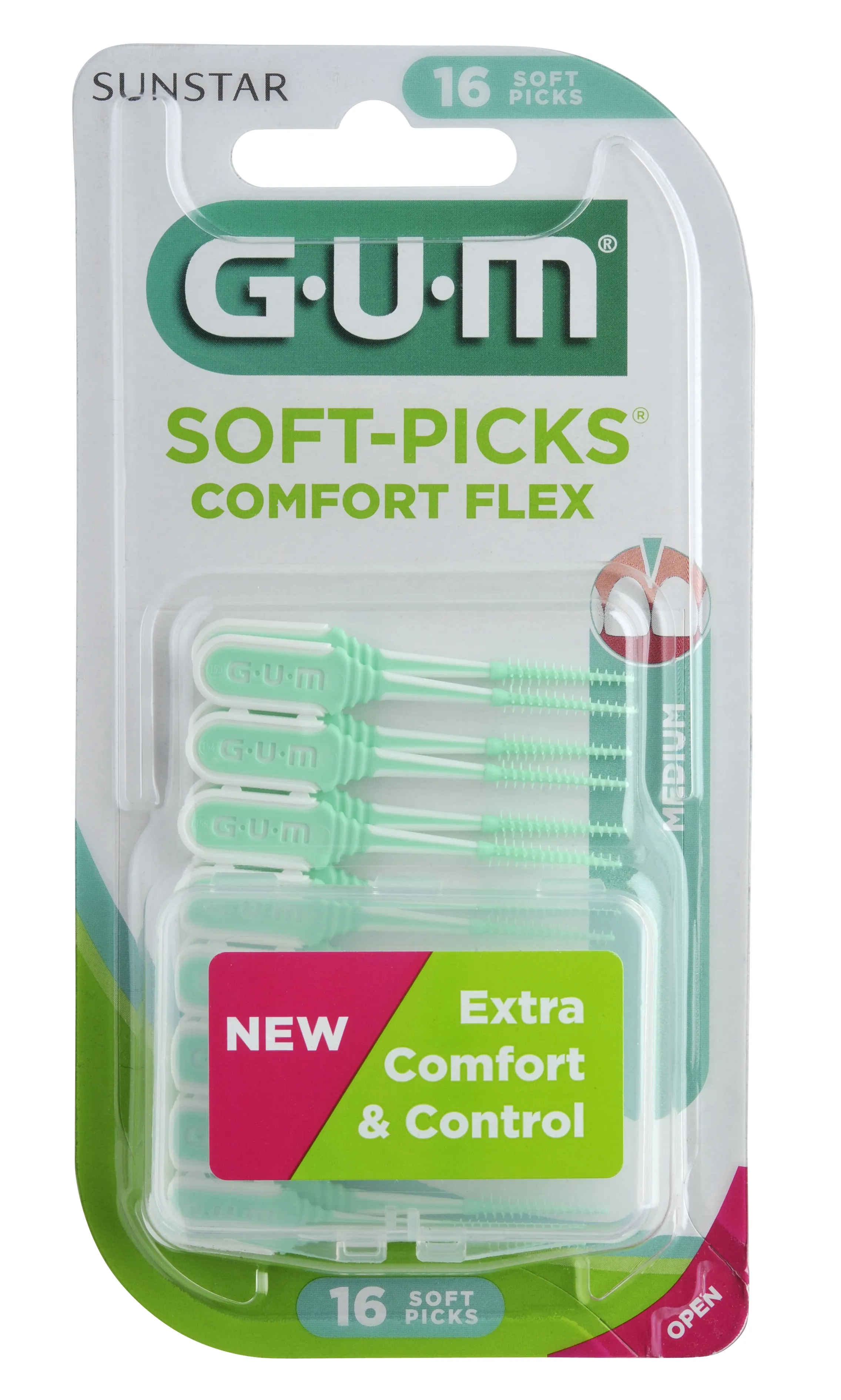 GUM HAMBAVAHEHARI SOFT-PICKS COMFORT FLEX REGULAR N16 - Tootepilt 