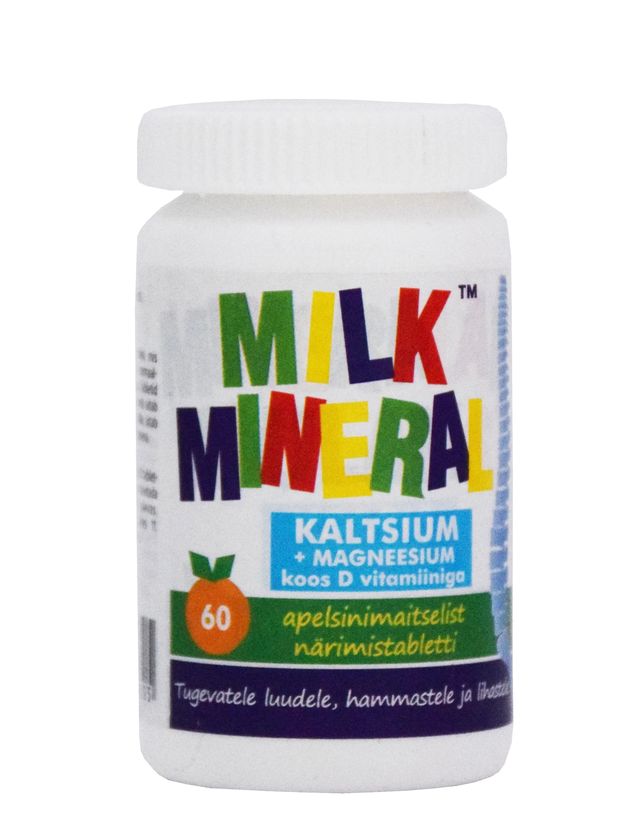 NEW NORDIC MILK MINERAL (CA+MG) TBL N60 APELSINIMAITSELISED - Tootepilt 