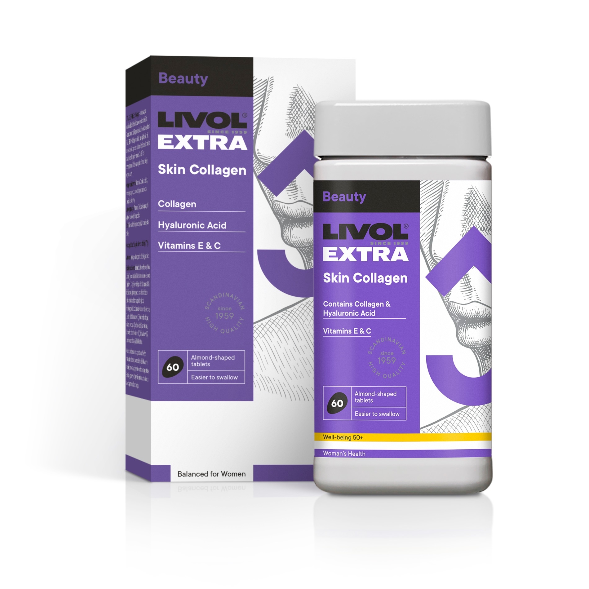 LIVOL EXTRA SKIN COLLAGEN TBL N60 - Tootepilt 