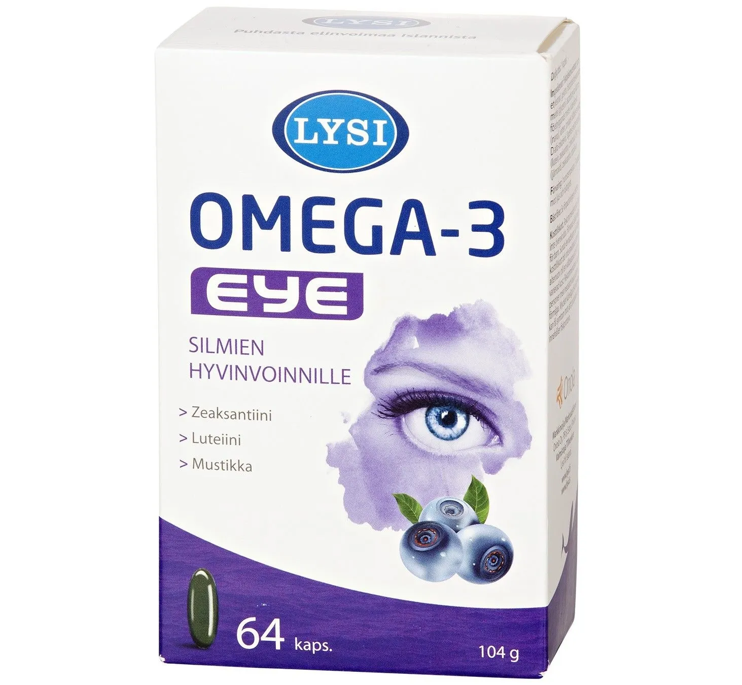 LYSI OMEGA-3 EYE CAPS N64 - Tootepilt 