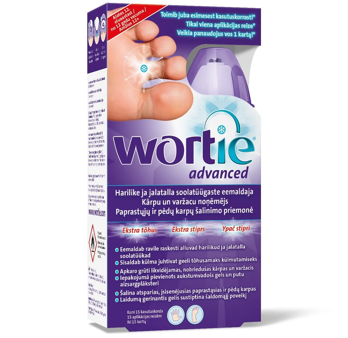 WORTIE ADVANCED SOOLATÜÜGASTE EEMALDAJA 50ML - Tootepilt 