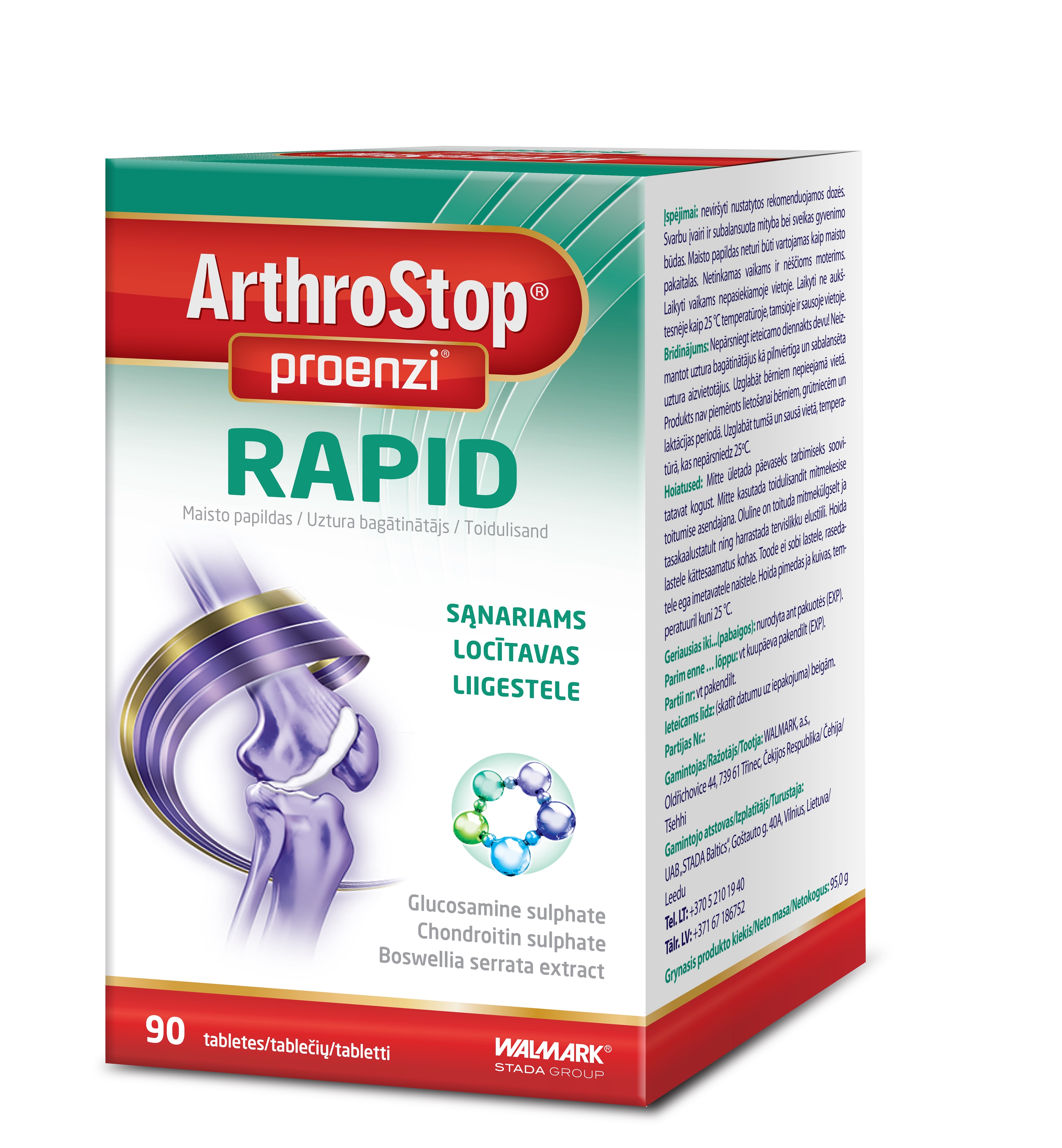 PROENZI ARTHROSTOP RAPID TBL N90 - Tootepilt 