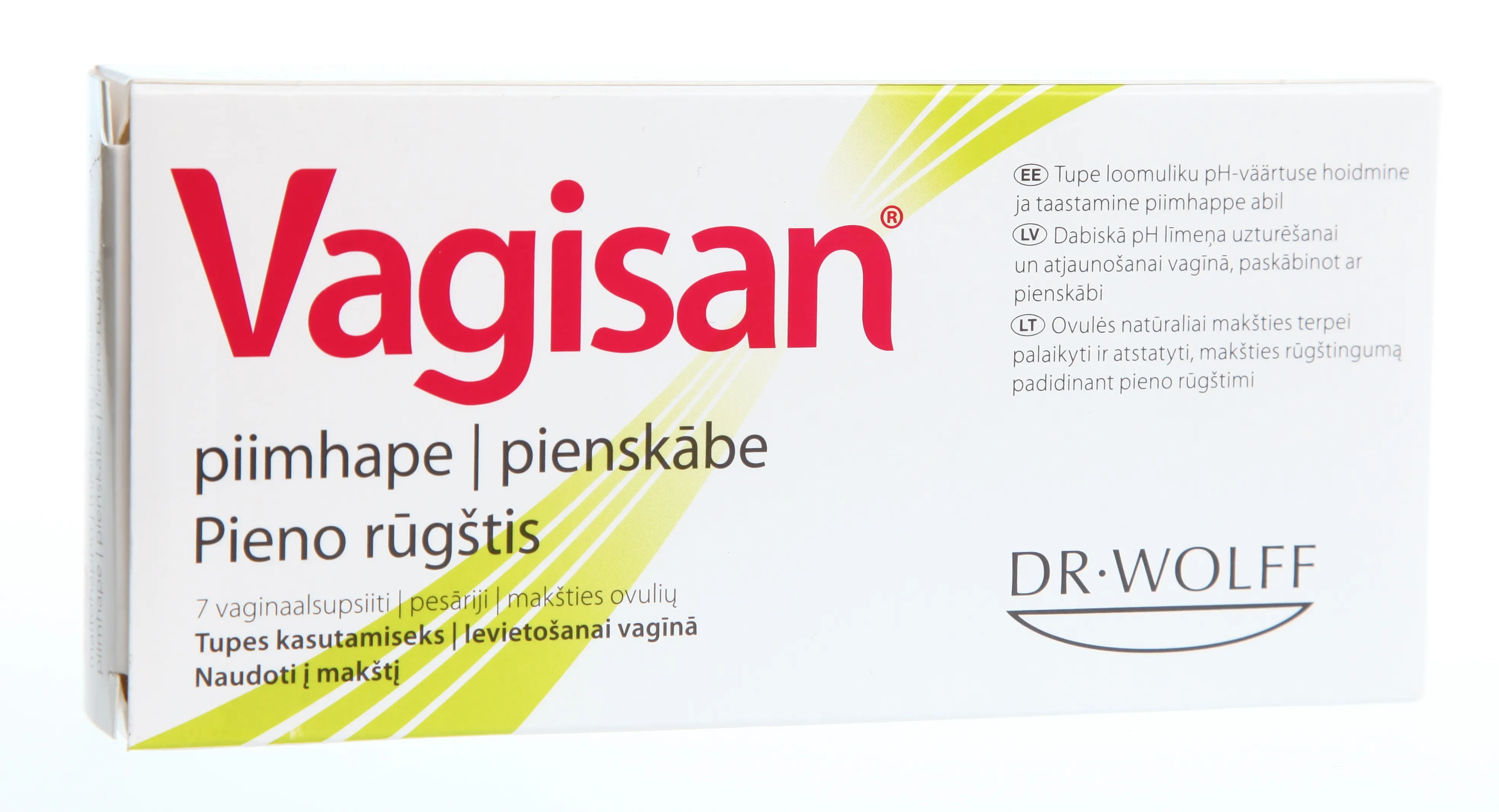 VAGISAN PIIMHAPE VAGINAALSUPOSIIT N7 - Tootepilt 