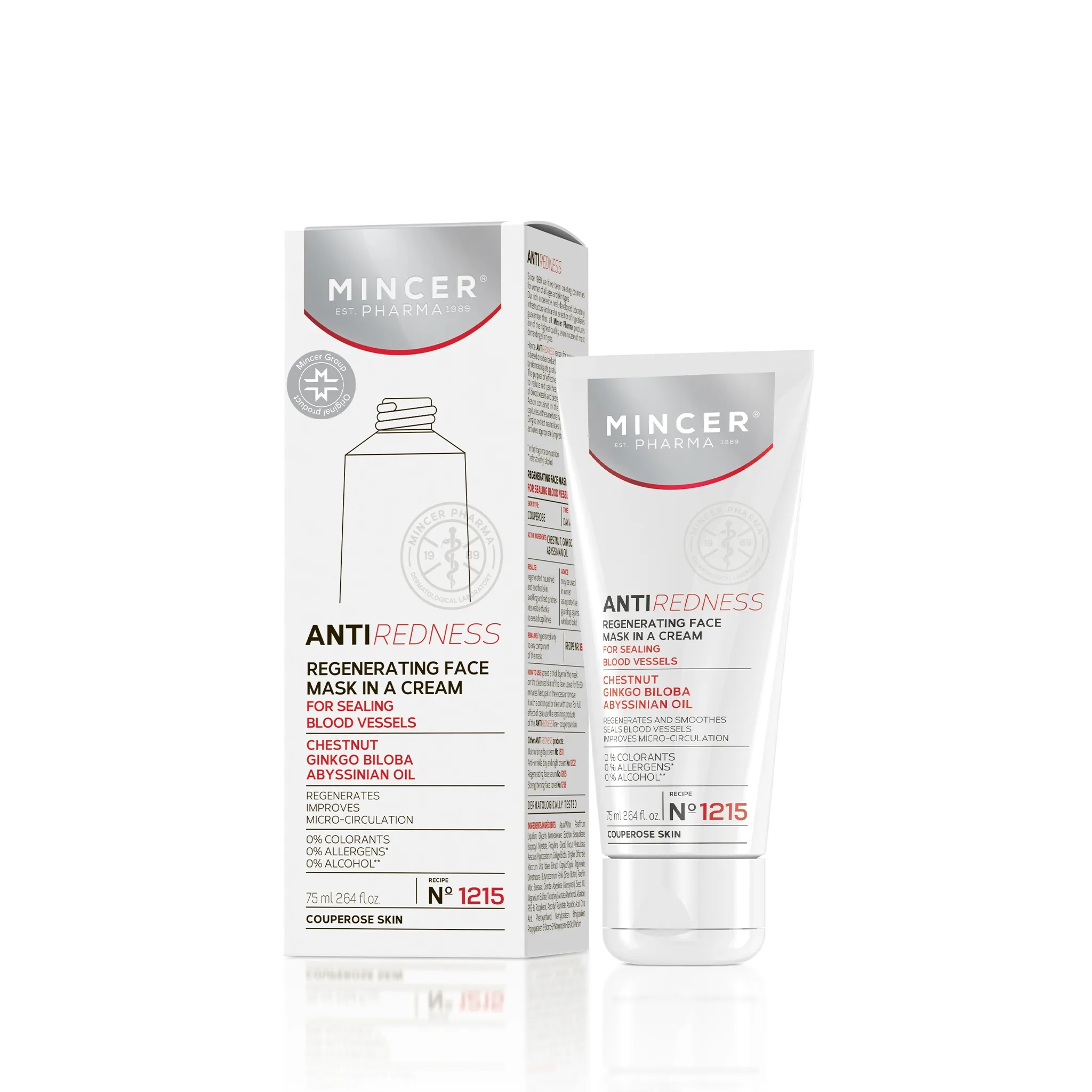 MINCER PHARMA REDNESS KREEMMASK PUNETUSVASTANE 75ML - Tootepilt 