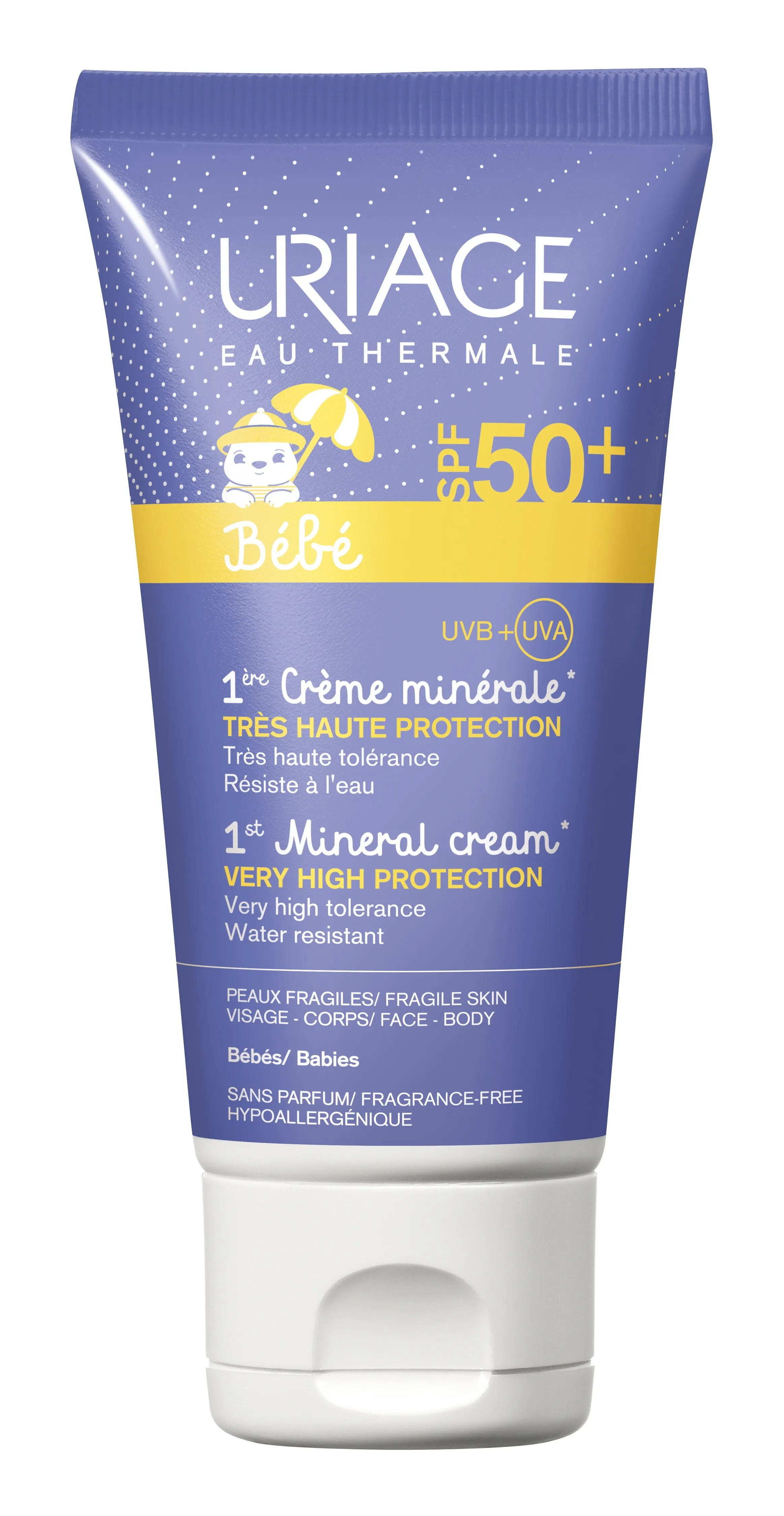 URIAGE BABY 1ST PÄIKESEKAITSE MINERAALKREEM SPF50 50ML - Tootepilt 