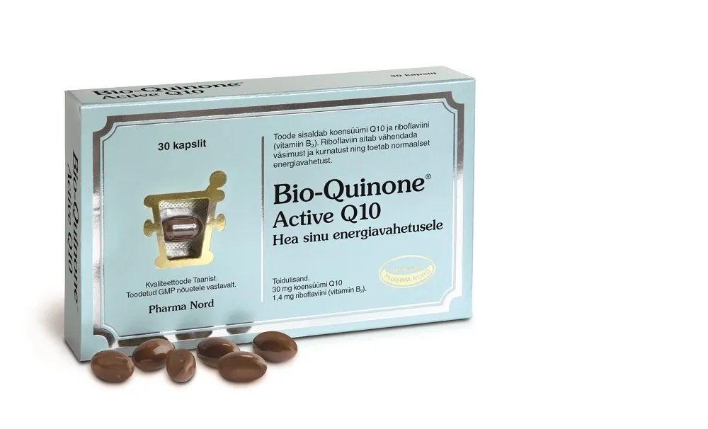 BIO-QUINONE ACTIVE Q10 CAPS 30MG N30 - Tootepilt 