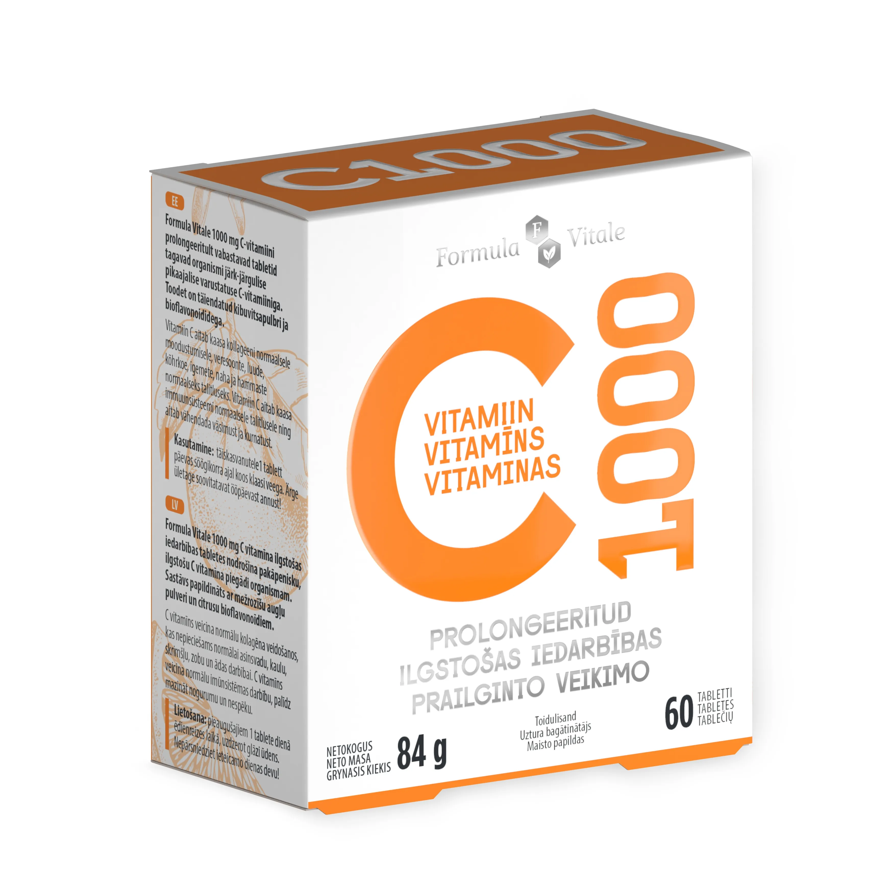 FORMULA VITALE C-VIT PROLONG TBL 1000MG N60 - Tootepilt 