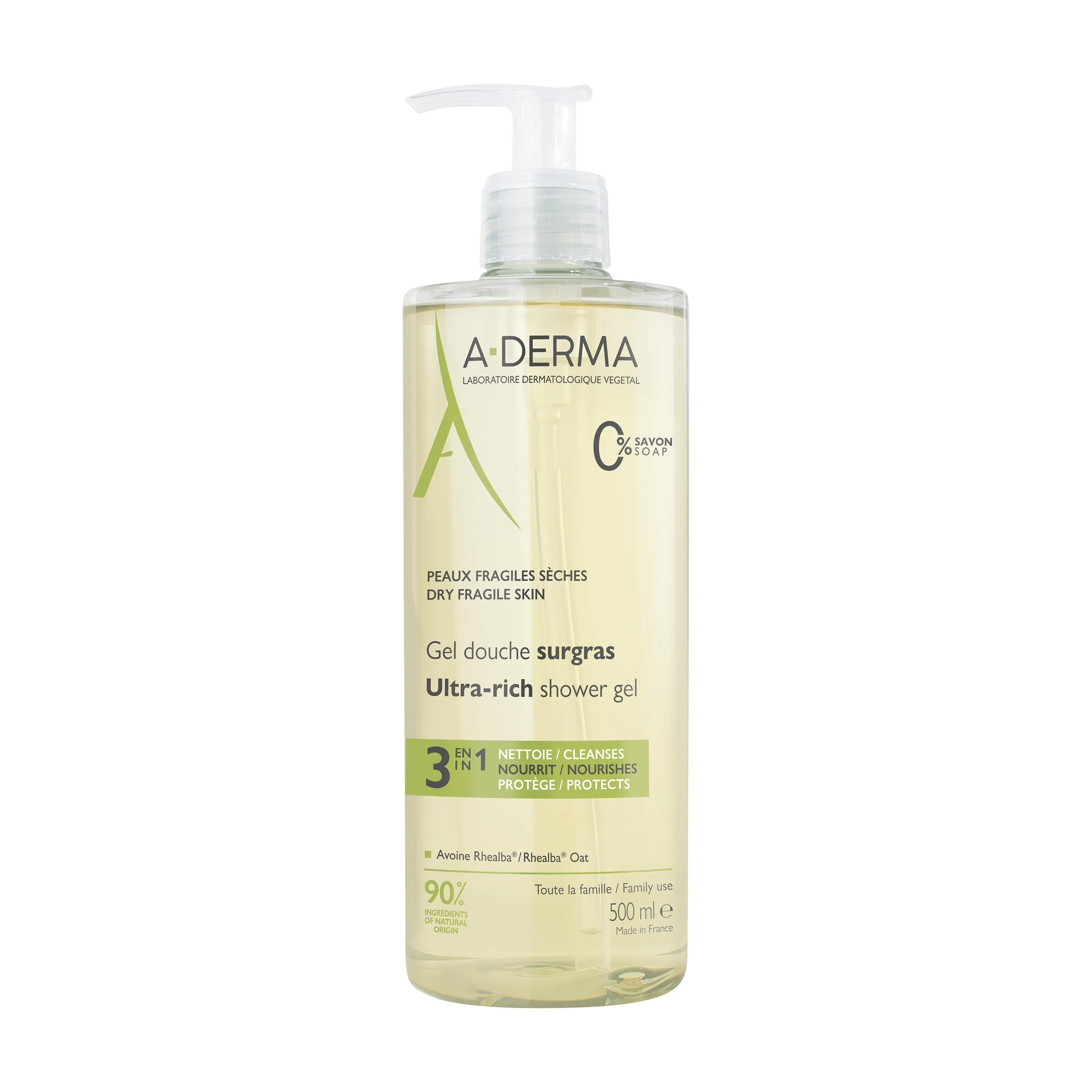 A-DERMA DUSHIGEEL KAERAEKSTRAKTIGA 500ML - Tootepilt 