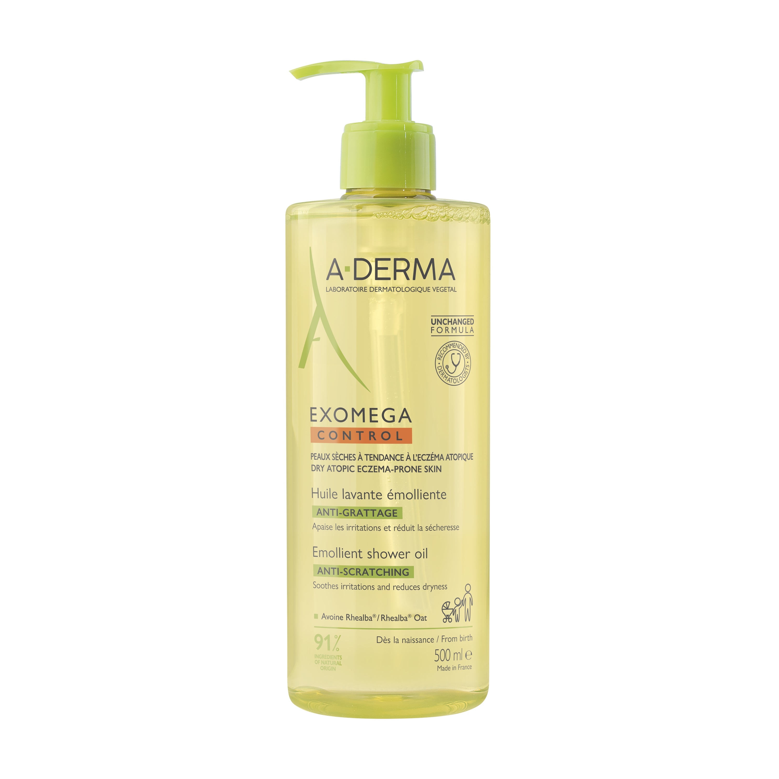 A-DERMA EXOMEGA CONTROL DUSHIÕLI ATOOPILISELE NAHALE 500ML - Tootepilt 
