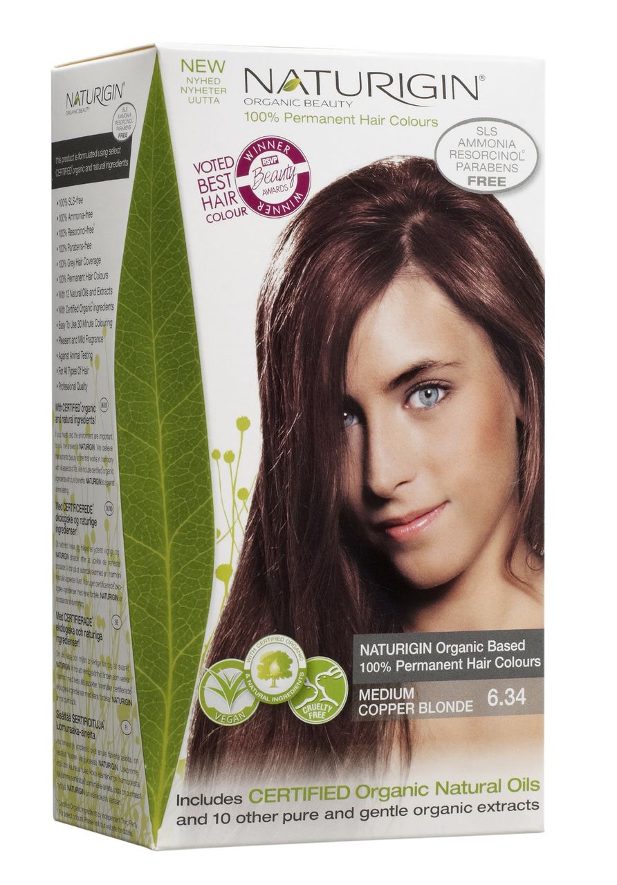 NATURIGIN JUUKSEVÄRV MEDIUM COPPER BLONDE 6,34 - Tootepilt 