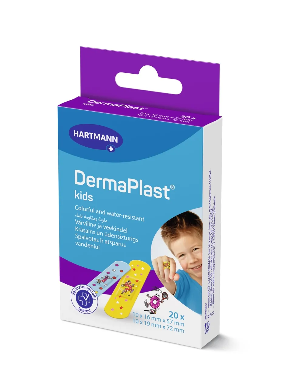 DERMAPLAST PLAASTRID KIDS LASTELE N20 (2 SUURUST) - Tootepilt 