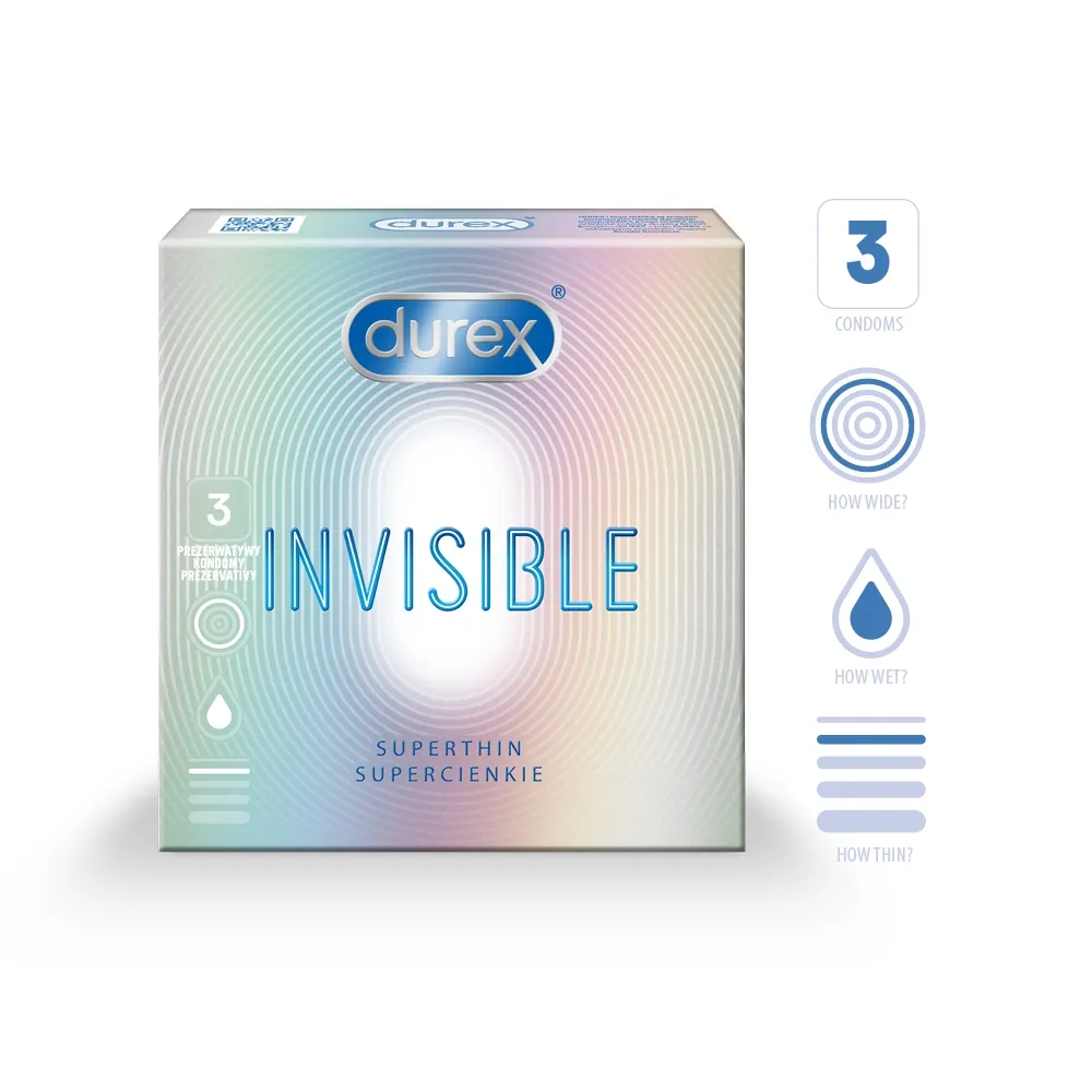 DUREX KONDOOMID INVISIBLE EXTRA SENSITIV N3 - Tootepilt 