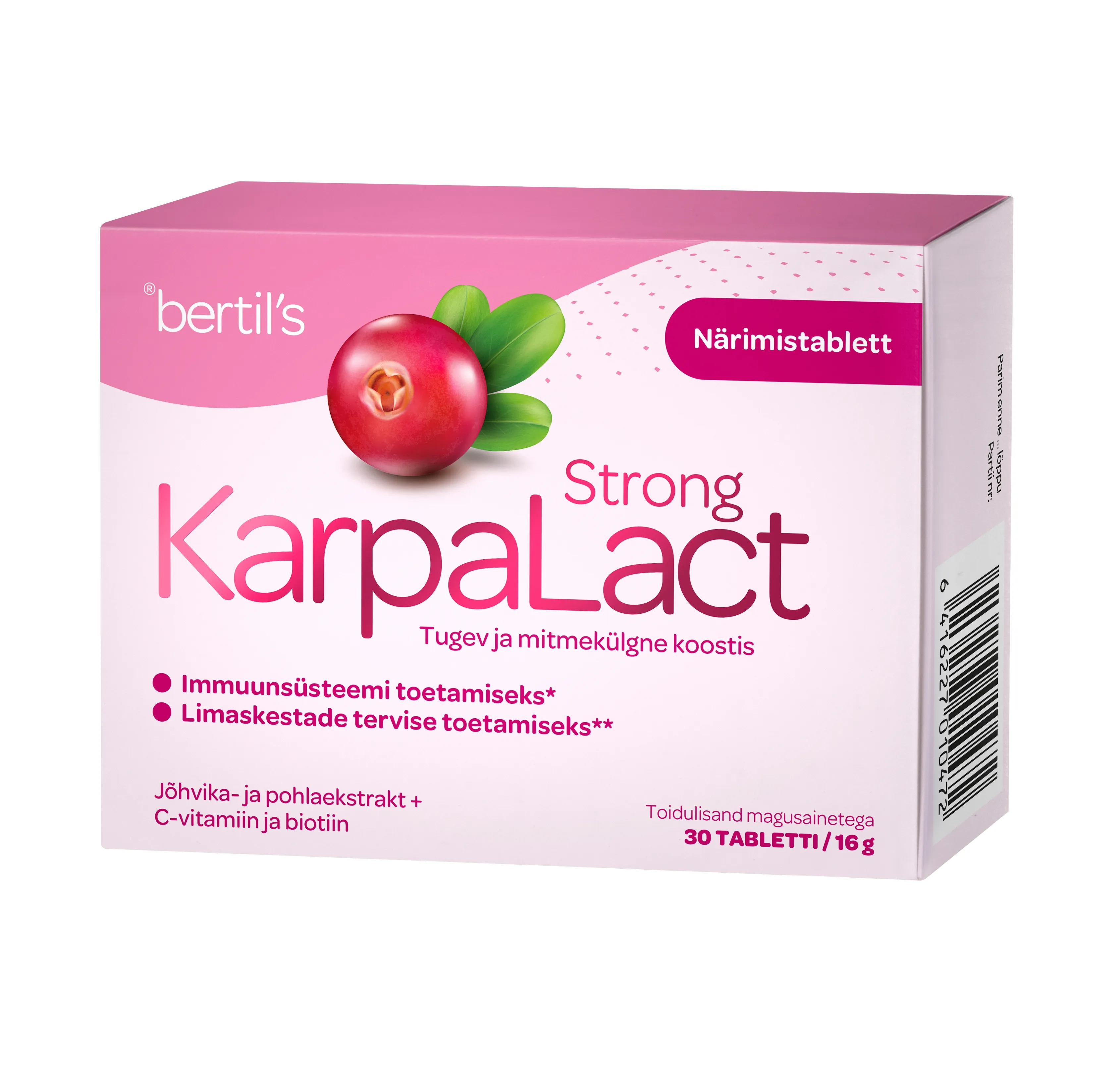 BERTILS KARPALACT NÄRIMISTABLETID N30 - Tootepilt 