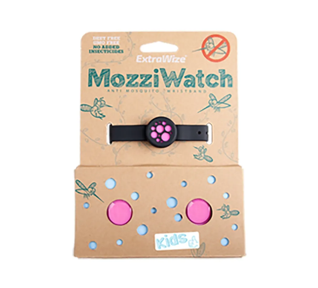 MOZZIWATCH SÄÄSETÕRJE KÄEPAEL LASTELE ROOSA + 2 TÄITETABLETTI - Tootepilt 