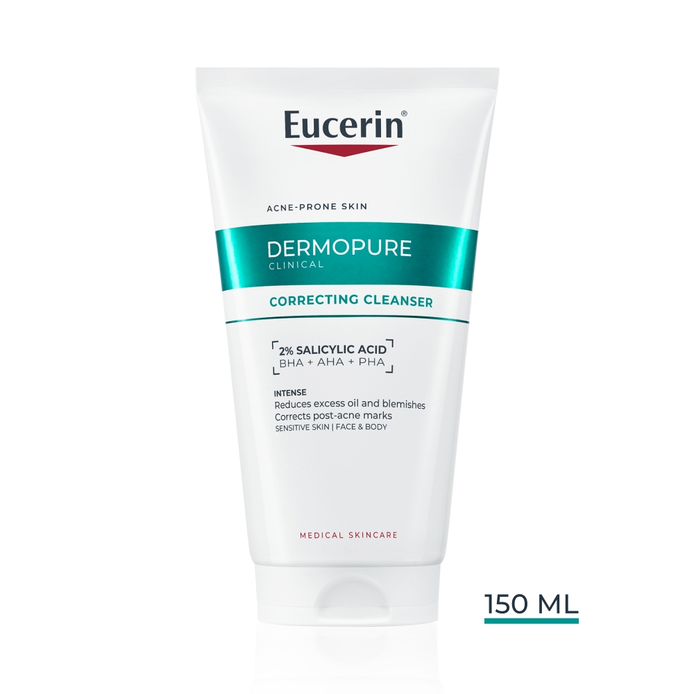 EUCERIN DERMOPURE CLINICAL NÄOPUHASTUSGEEL KORRIGEERIV 150ML - Tootepilt 