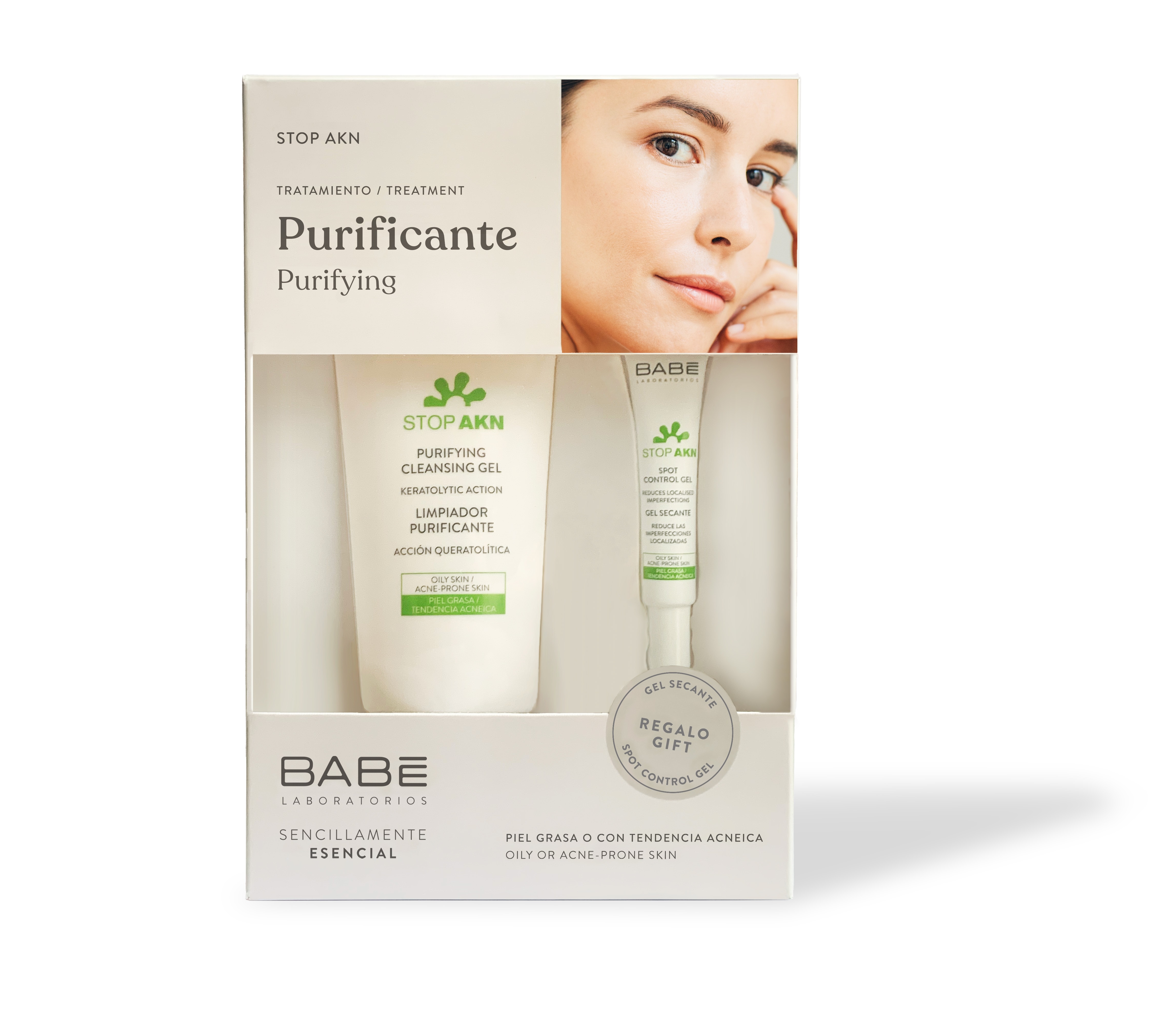 BABE KINKEKOMPLEKT STOP AKN NÄOPESUGEEL 200ML+VISTRIKUGEEL 8ML - Tootepilt 