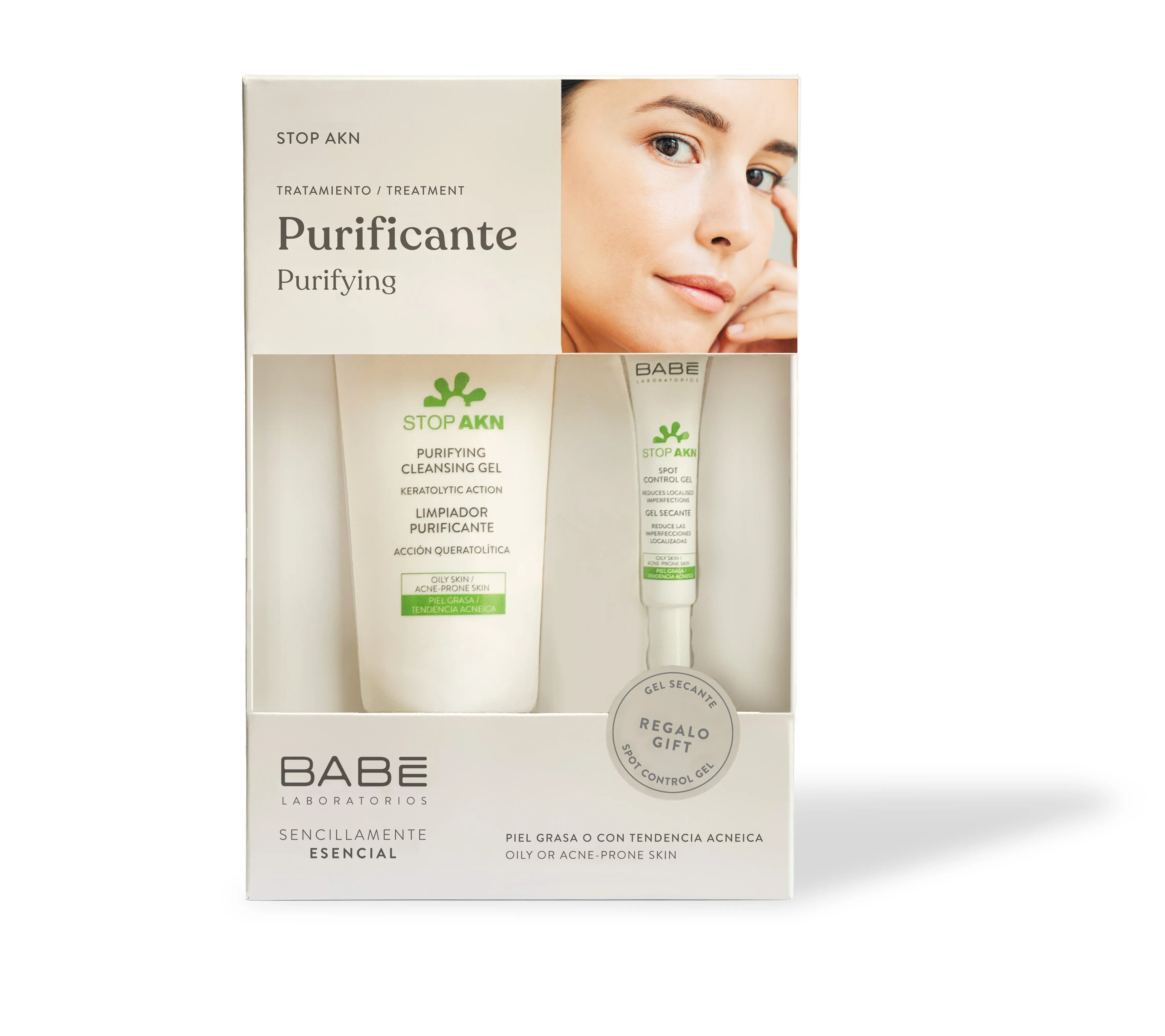 BABE KINKEKOMPLEKT STOP AKN NÄOPESUGEEL 200ML+VISTRIKUGEEL 8ML - Tootepilt 
