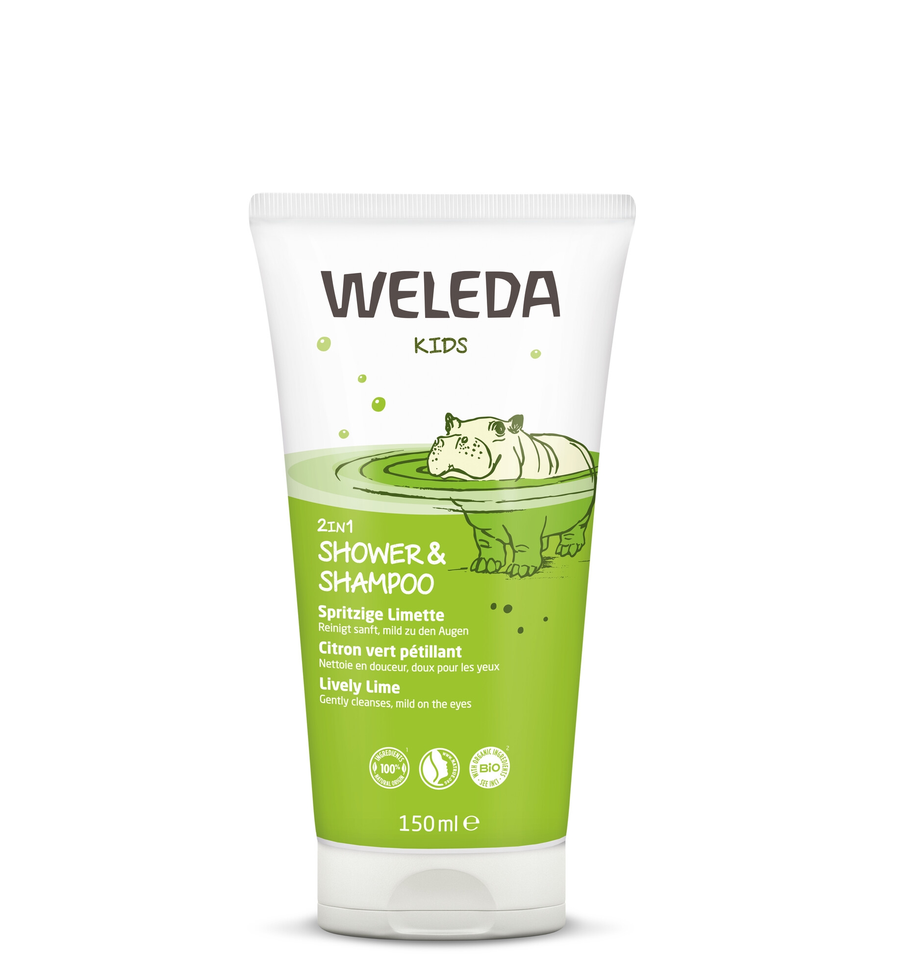 WELEDA SHAMPOON-DUSHIKREEM LASTELE LAIM 150ML  - Tootepilt 