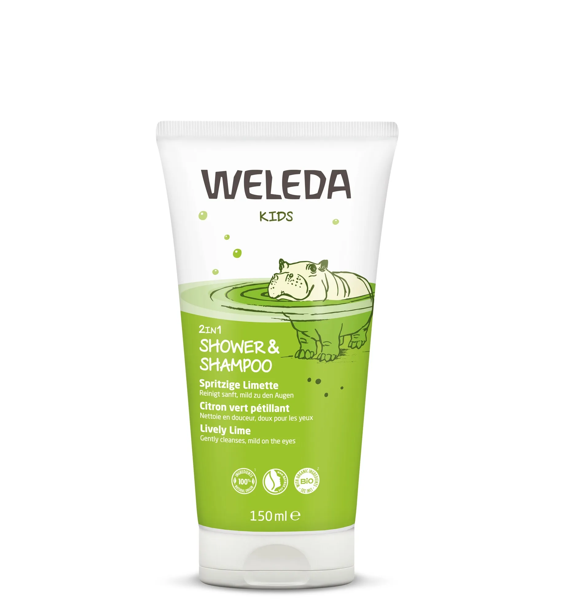 WELEDA SHAMPOON-DUSHIKREEM LASTELE LAIM 150ML  - Tootepilt 